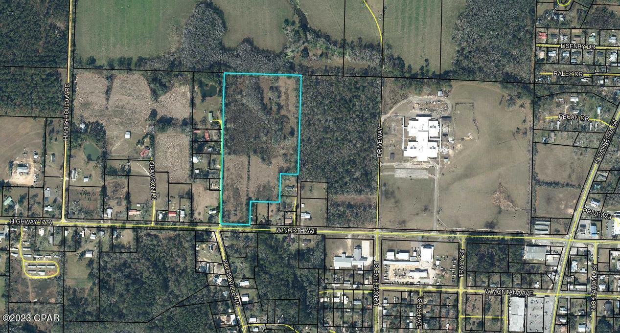 Rare find! Over 16 undeveloped acres in the city limits of Bonifay located on the corner of Dogwood Lakes Hwy which is a paved road, and N. Caryville Rd (dead end street and very quiet area) which is unpaved. Property is mostly pasture with grown up old fence lines (used to be a cow pasture) and a few scattered pecan trees and oak trees. According to Holmes County Fema Flood map, property is mostly dry with just a bit of property at very back that shows flood zone A. Build your dream home and not have to worry about anyone else being right up under you or build your home or put your mobile home on a piece of this land, subdivide the rest and sell off in parcels. Or, buy this property and develop it into starter homes...the sky is the limit! Please do your due diligence as any subdividing or putting homes on property is subject to City of Bonifay ordinances and approval.