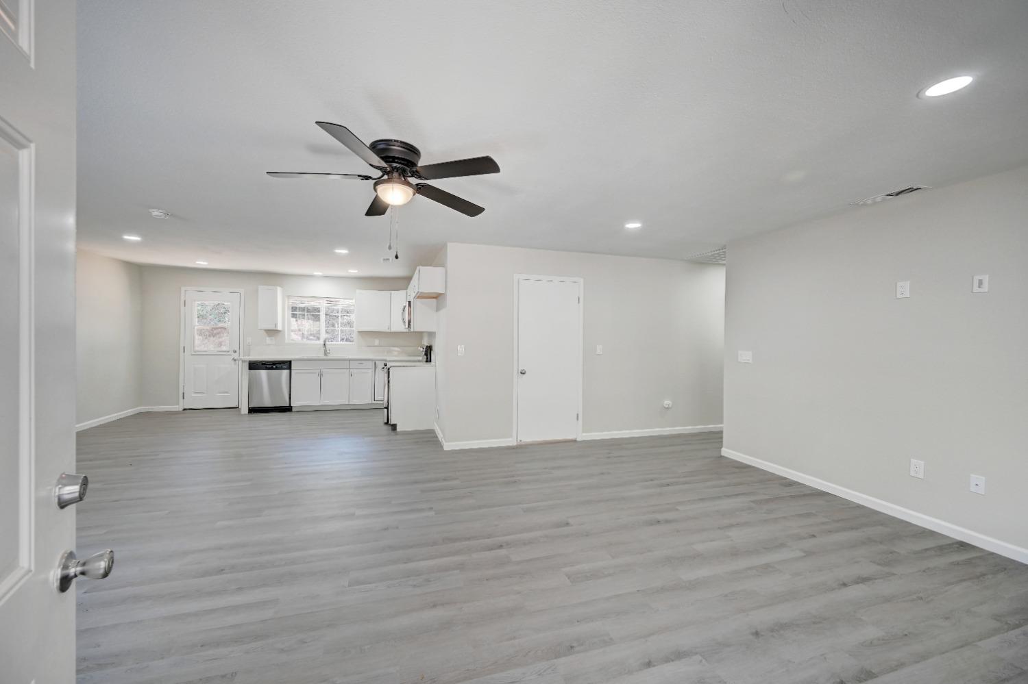 Living Room, Dining Area and Kitchen from Entry