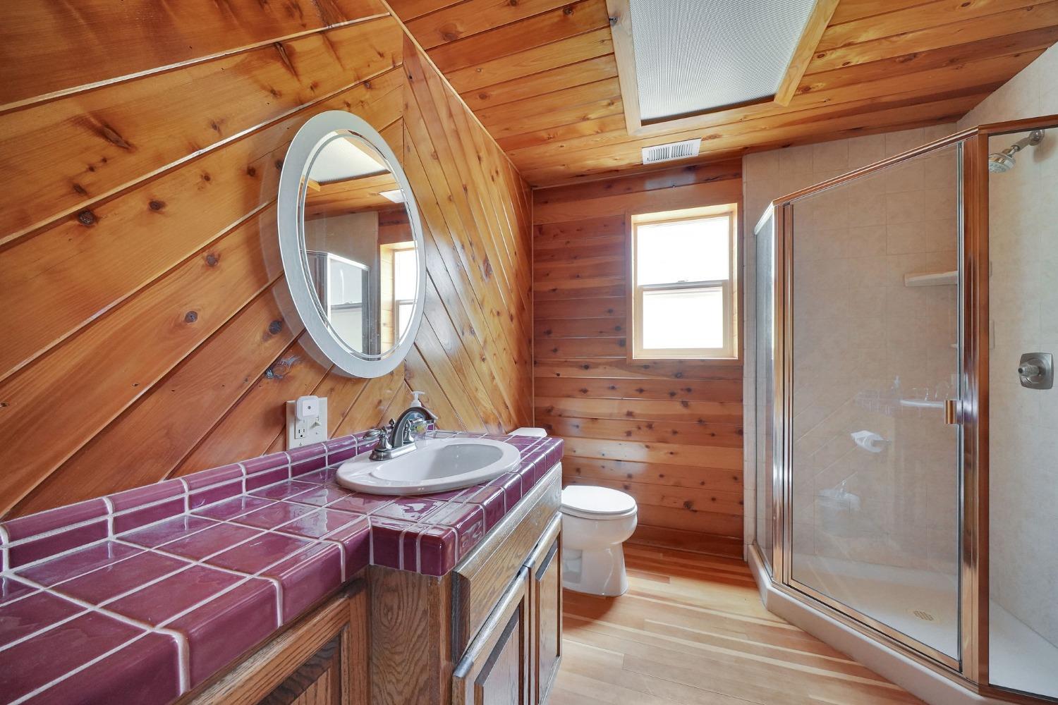 Downstairs bath with shower