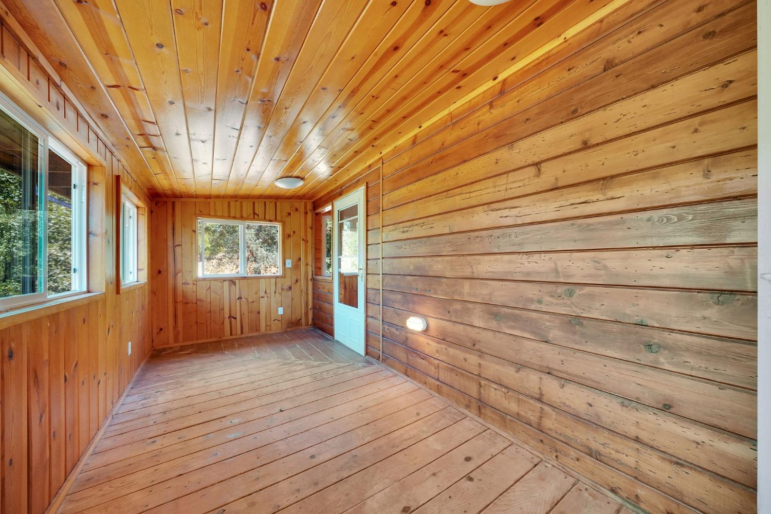 Sleeping porch off the North side of house