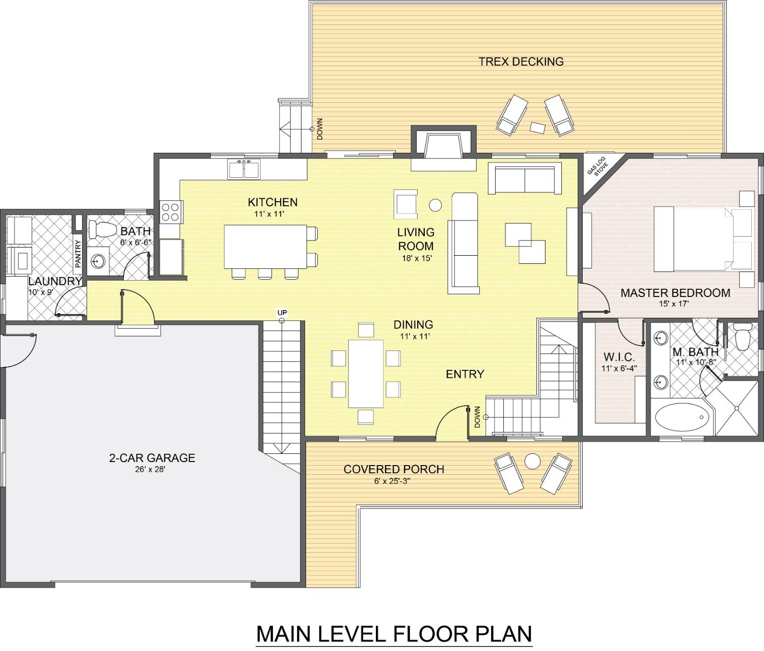 Sierra Sunrise Main Level Floor Plan