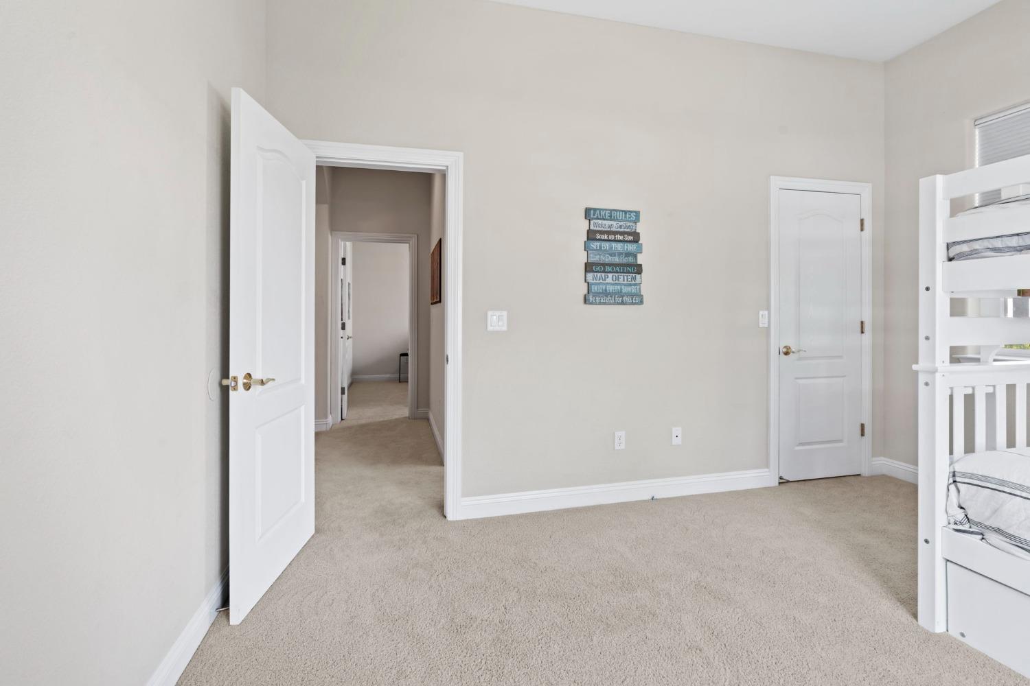 Walk-in closets in both guest bedrooms.