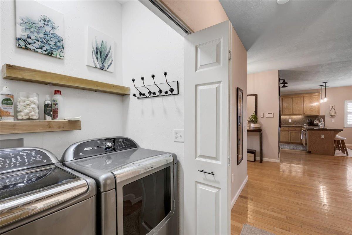 Owner's have added a convenient laundry closet on the main level.