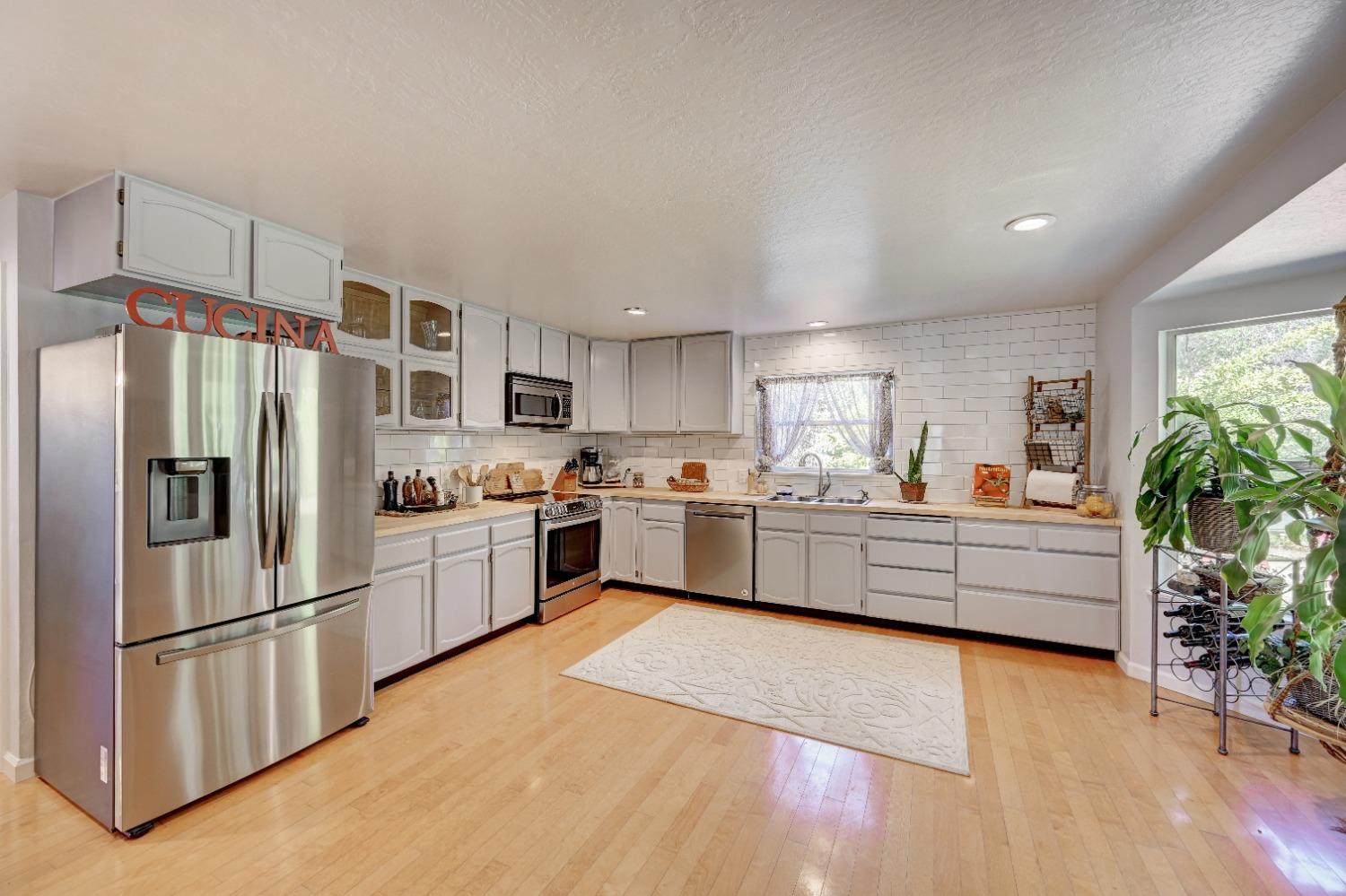 Remodeled Kitchen with Butcher Block Counter Tops