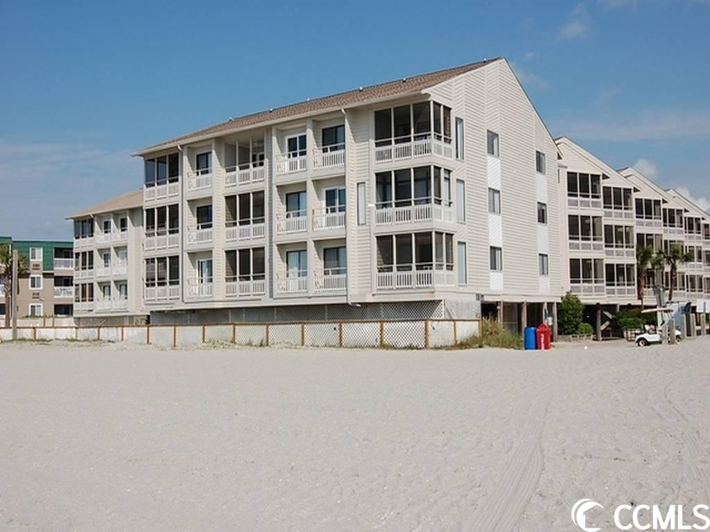 outstanding oceanfront building located in one of the most popular areas of myrtle beach, shore dr. in arcadian shores. this 3br 2.5ba unit has beautiful tile floors in lr, hall, & baths, and carpet in bedrooms. condo has updated sliding doors and window.  large screened in deck with a beautiful ocean view. master bedroom has a smaller balcony and also has an ocean view. full size washer and dryer in its own laundry room with storage cabinets. amenities include spacious ocean front pool.  a few steps on the beach and you are at ocean annies pool bar and entertainment. easy walk to dining. close to shopping and many restaurants.