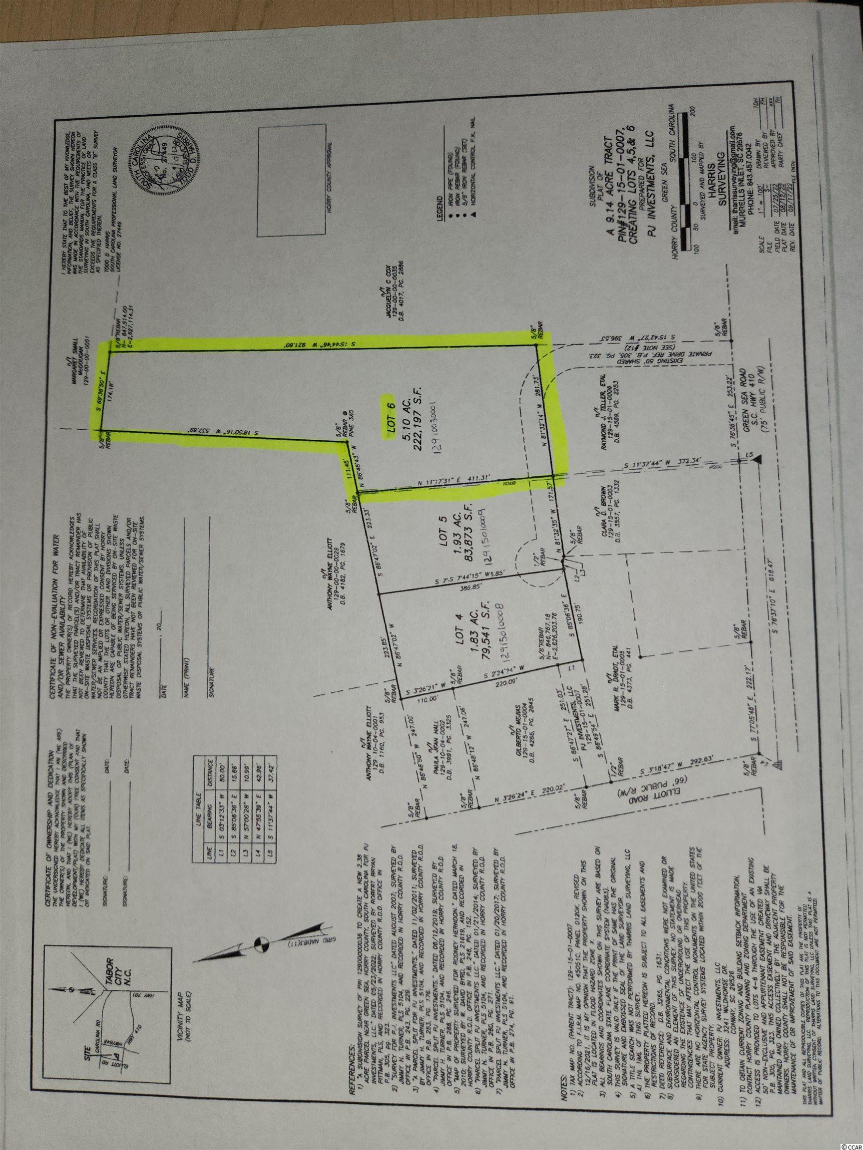 tbd lot 6 Highway 410 Green Sea, SC 29545