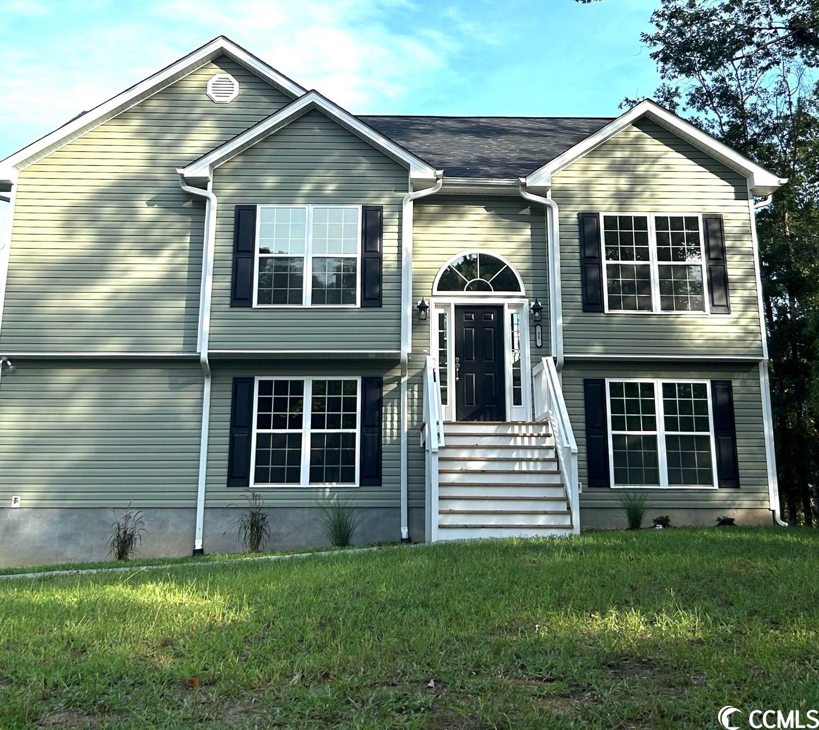 hidden waterfront jewel on the quiet peter’s creek!      brand-new home, never occupied; with waterfront views of the picturesque deep water peter’s creek. great opportunity to make your own vision in a home come alive!  this split-level home features 3 bedrooms and 3 full bathrooms, 9’ ceilings, closets throughout, and stainless-steel appliances compliment the galley style kitchen. lvp and carpet flooring, 2 zone hvac system, 2 car attached sideload garage with 12’ ceiling, and a workshop/tool/supply area. two attached 12x10 outside decks are just steps to the creek. for your fishing or boating ventures, the stationary dock leads continues to a 12x8 floating dock.  a 5-minute idle boat speed will take you to the scenic free flowing coastal black river. and to the intercoastal winyah bay.  enjoy georgetown’s (3rd oldest city in the us) quaintness, grab a bite to eat, visit the shops, enjoy the entertainment, or take your pets for a lovely stroll between the gorgeous live oaks. many plantations are near, as well as historical venues. charleston and myrtle beach are close for a day’s adventure of activities and cultural experiences.  want a lazy day at home? nothing better than watching the water flow by on your own private dock or deck! a lender credit is available and will be applied towards the buyer's closing cost if the buyer chooses to use the sellers preferred lender.
