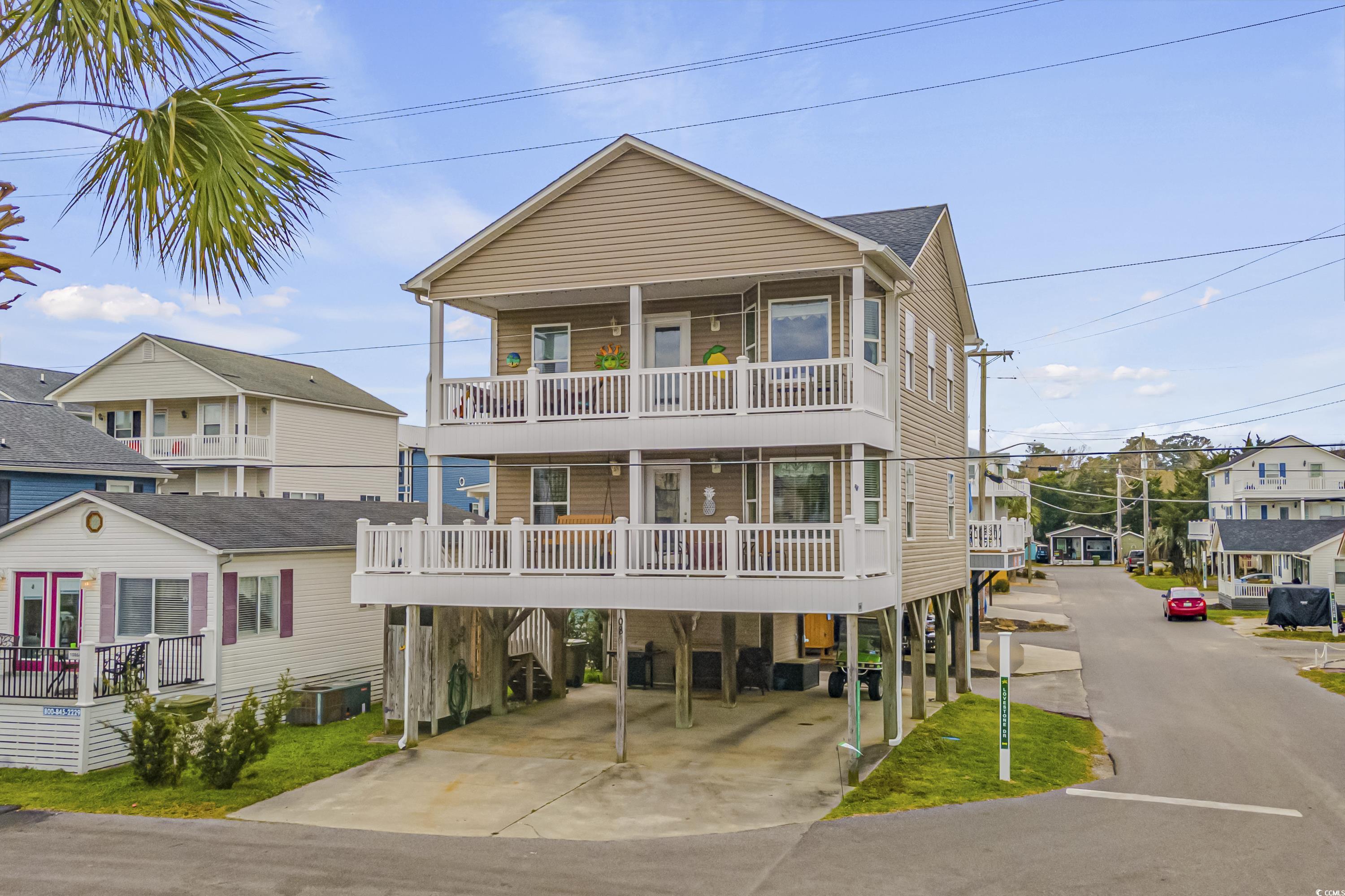 "welcome to your 4 bedroom, 3 bath dream coastal getaway! step into this stunning vacation home where the beauty of the ocean meets exceptional design. featuring a unique reversed floor plan, this home maximizes your enjoyment of an unobstructed lake view. this thoughtfully designed layout enhances your coastal experience by placing the main living spaces on the upper level. enjoy seamless indoor-outdoor living with expansive decks perfect for entertaining or relaxing while taking in the mesmerizing sunset hues over the horizon. descending to the lower level unveils a peaceful retreat with well-appointed bedrooms and private spaces. each room offers tranquility and comfort, making it an ideal respite after a day filled with beach adventures. new roof in 2022, new hvac system and hot water heater in 2023! this house has been a primary residence for several years & is well cared for. whether you seek a serene escape or an active seaside experience, this reversed floor plan home offers the perfect blend of luxury, tranquility, and coastal charm. make this exceptional retreat your own slice of paradise!"