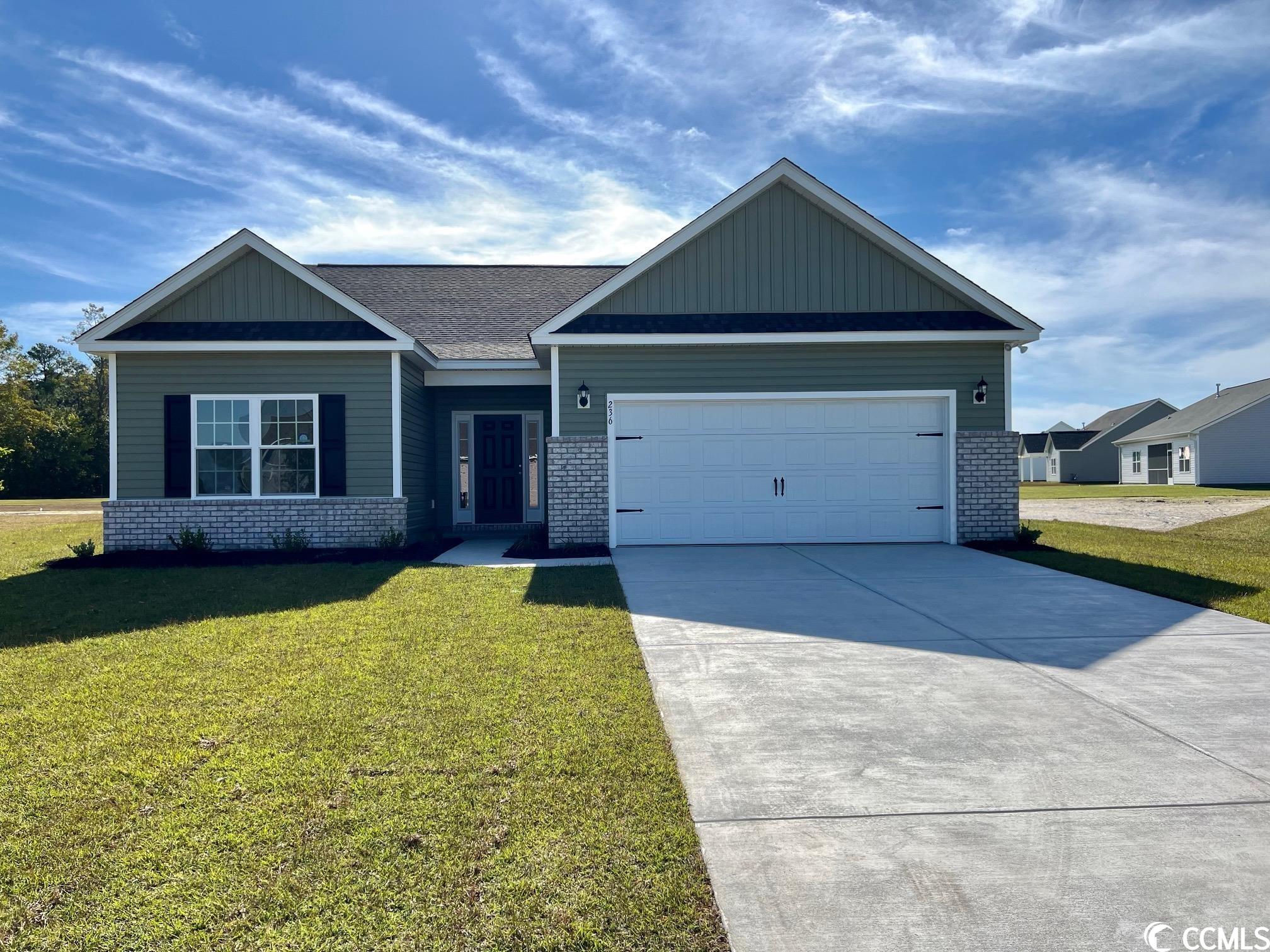 this freshly completed parkhill plan located on a premium homesite is stunning and one of the most popular plans that we offer. at 1671+/- heated sq ft, you will enjoy 3 bedrooms and 2 bathrooms all on one level  with an additional flex room. a spacious light and bright dining area, office and family room that incorporates an open design.  chestnut ridge is a natural gas community. the kitchen has efficient stainless steel appliances, gas range,  large work island, and quartz countertops and tile backsplash make cooking in your new home enjoyable. your master suite, separate from the other bedrooms, includes a large shower, a double vanity, walk-in closet, plus a separate linen closet for additional storage. enjoy the coastal breezes and peace and quiet of the area on your covered back porch.  beverly homes is the grand strand area leader in building affordable homes. take comfort in one of our newly constructed homes that has a reputation for quality and value. whether you are a first-time home buyer or looking for your next home, a beverly home community is sure to have a home that suits your lifestyle and needs. let us help you through the buying process and welcome you to your new home.  the chestnut ridge sales and information center is open tuesday - saturday 9:00 until 5: pm. please call to schedule appointments. we look forward to seeing you soon! photos are of a similar home and are for illustration purposes only.