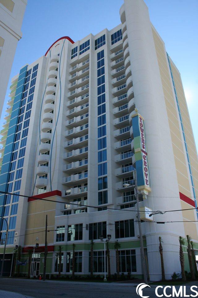 outstanding efficiency unit in cherry grove just steps away from the ocean.  the location is perfect with walking distance to grocery stores, restaurants, shops and more.  this unit features a marsh view, upscale furnishings, fully equipped kitchen, flat screen tv, granite countertops and a washer & dryer.  lots of water amenities such as pools, water slide, hot tubs, lazy river and state of the art fitness center.  schedule a showing today before its gone. **hoa includes: electric common, water/sewer, building insurance, trash pickup, electric in unit elevator service, pool service, landscape/law service, manager, master antenna/cable tv, common area maint/repair, internet access and pest control. schedule a showing to come see this beautiful resort.