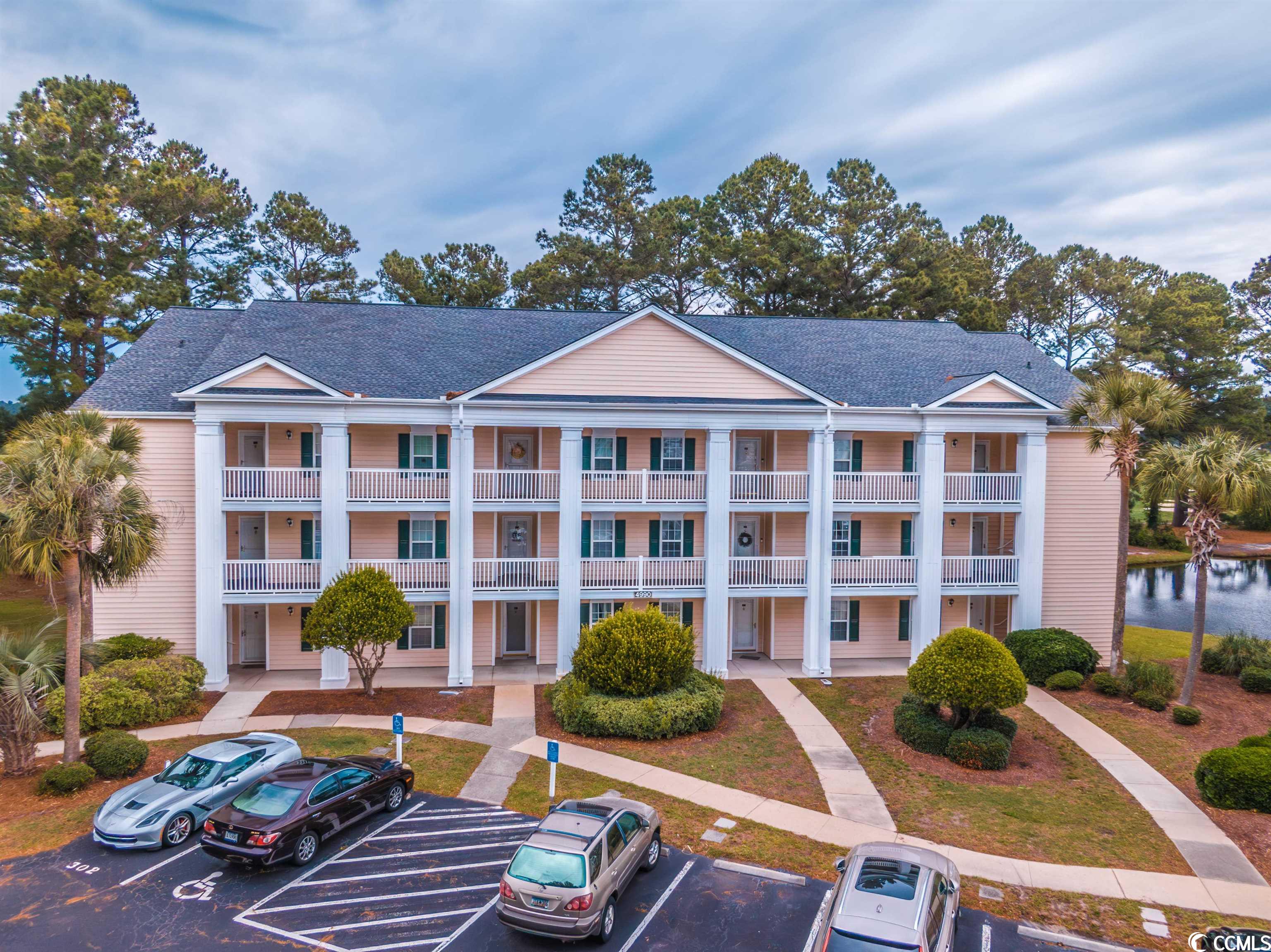 considering a move to sunny coastal myrtle beach? make this lovely condo your home or next investment property. enjoy scenic views of sunny blue skies, lush tree line, water feature and golf courses while located only minutes from the beach, shopping, grocery, restaurants, entertainment, healthcare, top tier schools, international airport and much more - you'll love it!   this fully furnished two-bedroom condo provides an inviting atmosphere with open area common spaces, vaulted ceilings and the convenience of having your own in-unit washer & dryer. this condo is truly a turn-key solution for you. in addition, having no outside property maintenance responsibilities is a welcome delight for any owner. and remember, the pool and kids play area are only steps away. come explore this desirable community and condo – schedule your tour today. make an offer.