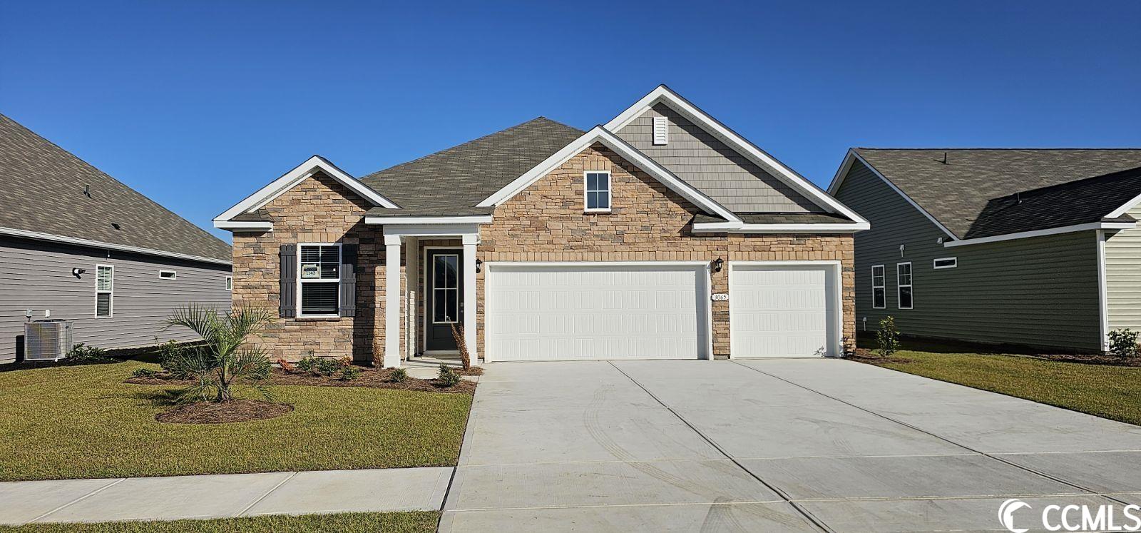 new phase now selling in heather glen!  this home is a must see! standard 3-car garage, a modern open concept layout, three bedrooms and a flex room all on one level! the large gourmet kitchen features 36" cabinetry, quartz countertops, stainless appliances, a corner pantry, and a huge island that overlooks the living area. the primary bedroom suite is tucked away at the back of the home and has lots of windows for an abundance of natural light, a walk-in closet, and a private en suite bath with tiled shower. the secondary bedrooms are all a great size and are located on the first floor! spacious rear covered porch for added outdoor living space. ask an agent today about our industry leading smart home technology package that is included in each of our new homes. this is america's smart home! control the thermostat, front door light and lock, and video doorbell from your smartphone or with voice commands to alexa.  *photos are of a similar madison home.  (home and community information, including pricing, included features, terms, availability and amenities, are subject to change prior to sale at any time without notice or obligation. square footages are approximate. pictures, photographs, colors, features, and sizes are for illustration purposes only and will vary from the homes as built. equal housing opportunity builder.)