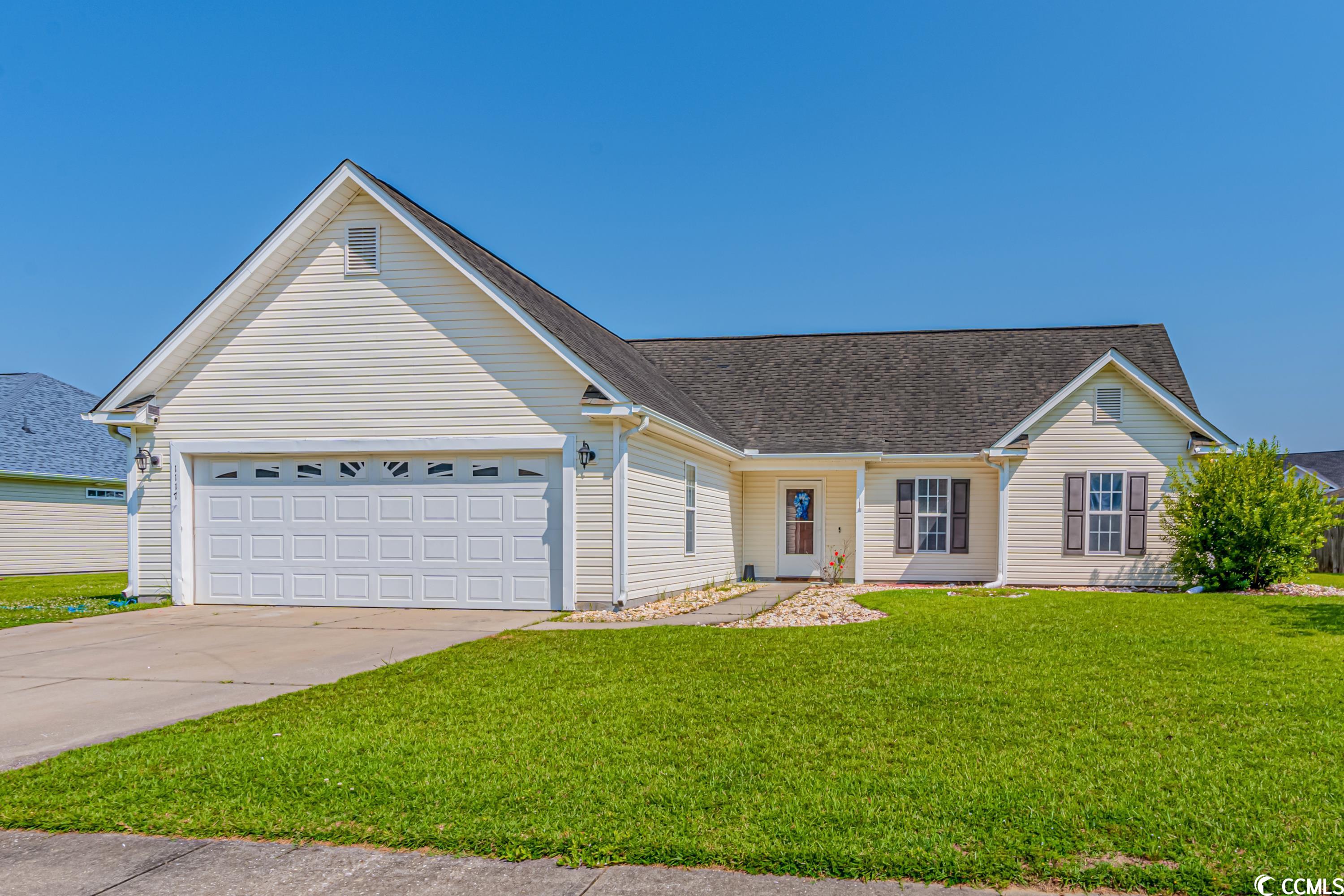 this charming 3 bedroom 2 bathroom home is located in a friendly subdivision just 5 minutes away from historic downtown conway, sc. the home sits on a spacious 0.23 acre lot, providing plenty of room for outdoor activities and entertaining.  as you enter the home, you are greeted by a cozy living room with large windows that let in plenty of natural light. the living room flows seamlessly into the dining area and kitchen, creating an open and inviting space. the kitchen features ample cabinet space and a breakfast bar.  the master bedroom is located on one side of the home, providing privacy and tranquility. it features a spacious walk-in closet and an en-suite bathroom with a large vanity and a standing shower and garden tub. the two additional bedrooms are located on the other side of the home and share a full bathroom.  the home also features a laundry area, a two-car garage, and a patio that overlooks the backyard. the backyard is perfect for outdoor activities and features plenty of space for a garden, a playground, or a pool. the detached storage does convey with the sale of the property.  overall, this 3 bedroom 2 bathroom home is the perfect place to call home for anyone looking for a peaceful and friendly community just minutes away from all the amenities and attractions of historic downtown conway, sc.