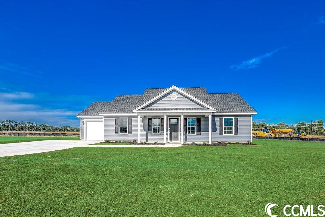 new construction and no hoa! located just a short drive from conway. this 3 br / 2 ba home features lvp flooring through out, stainless steel appliances, solid surface counter tops - all on .55 acre lot. estimated completion is mid october 2023. ** some of the pictures of the completed house, are from a previously built similar home. some selections/features may be different **