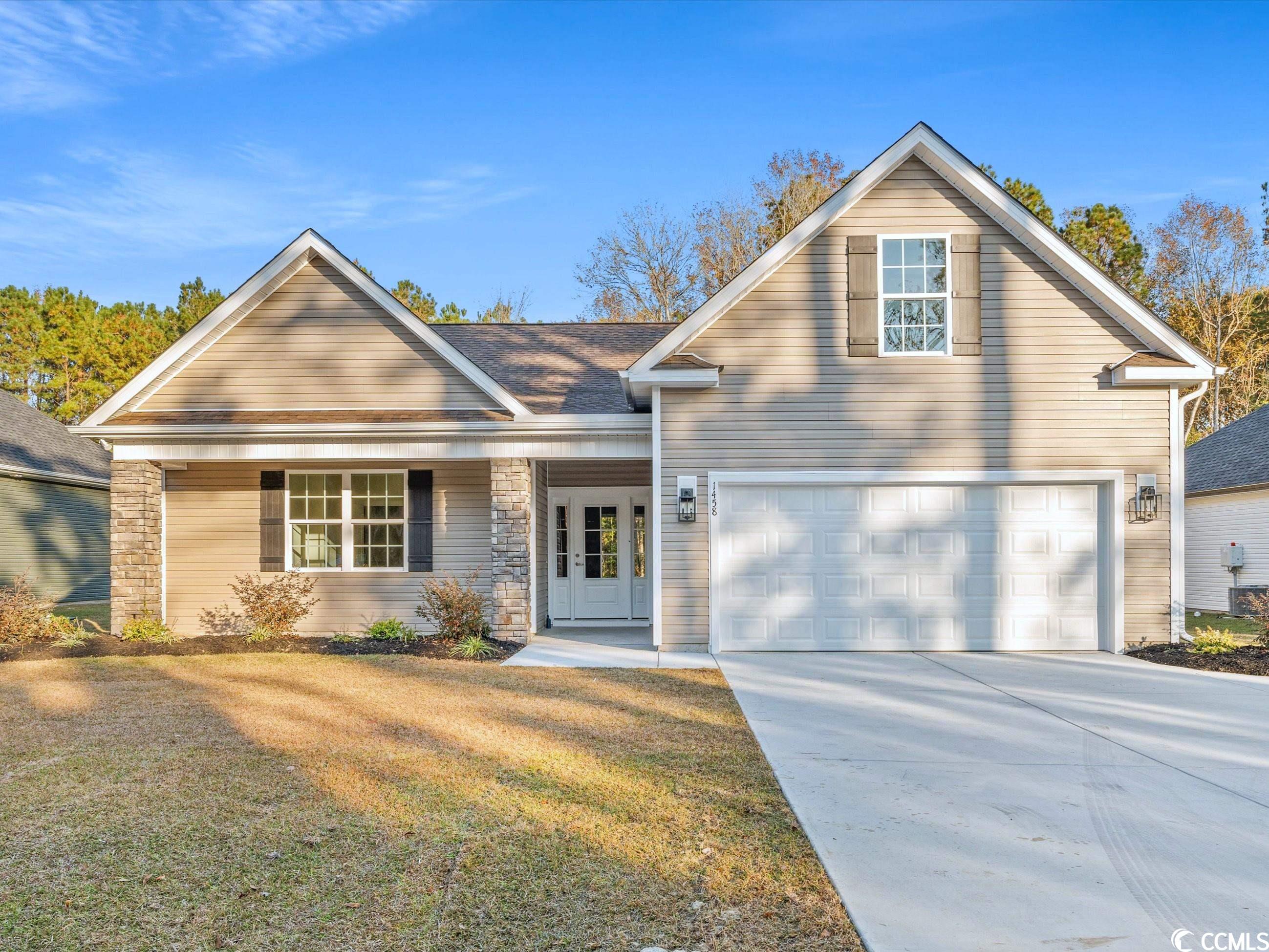 enjoy this 4-bedroom, 3-bathroom home on .60 acres with no hoa. step inside this impressive foyer and enter the living space with a floor to ceiling fireplace. the kitchen is equipped with sleek stainless steel appliances (range, dishwasher, microwave), granite countertops, and a convenient work island. the owner's suite boasts a delightful tray ceiling and an en suite bathroom complete with a spacious walk-in closet. for added convenience, the upstairs features a fourth bedroom with its own full bathroom and closet, offering privacy and comfort for guests or family members. don't miss the opportunity to make this home your own! just a short drive to the beach, shopping, golfing, dinning and downtown conway.
