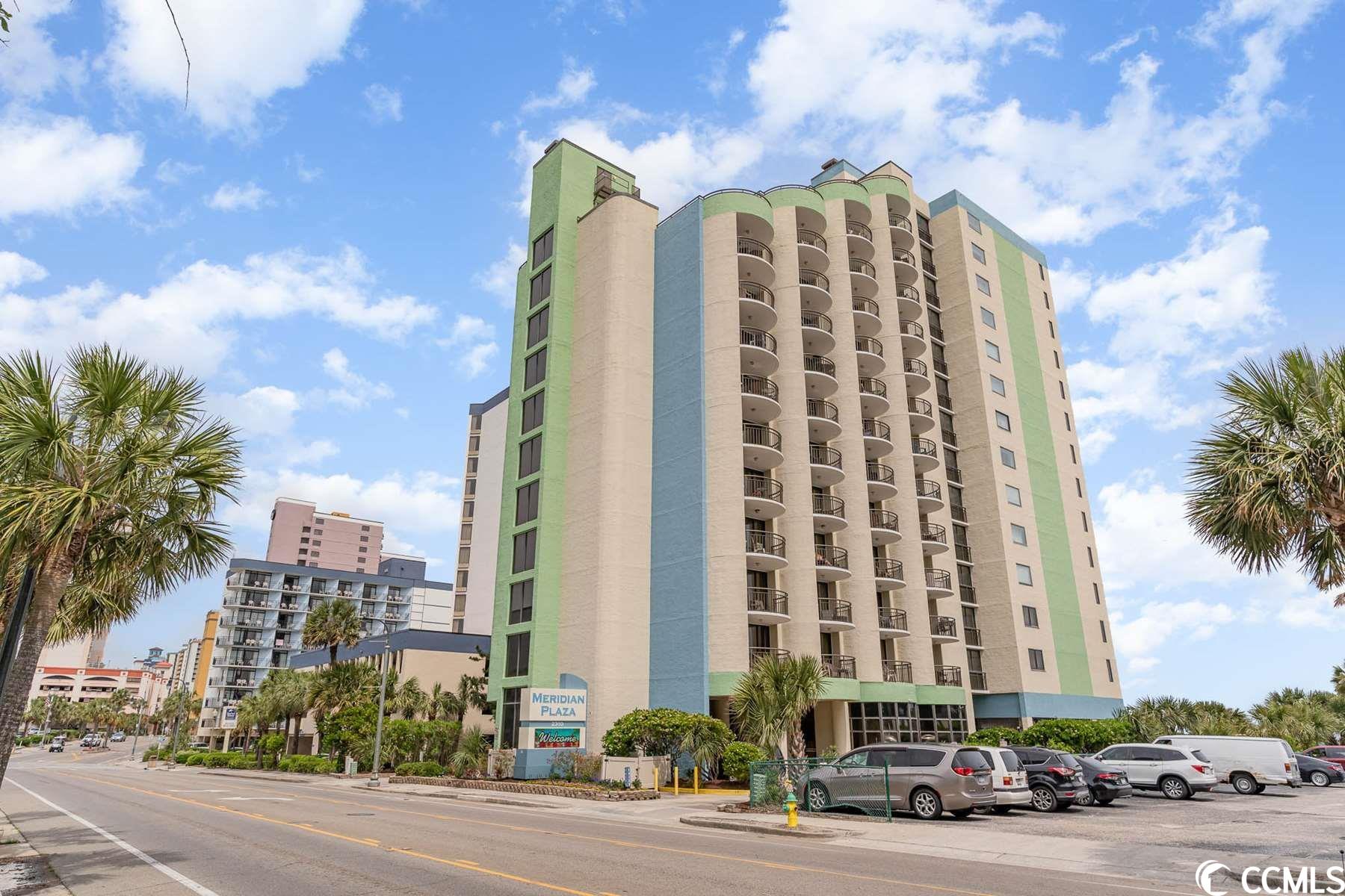 welcome to the ultimate beach retreat, nestled in the heart of myrtle beach at meridian plaza! this beautifully furnished 1-bedroom, 1-bathroom condo is a true gem. the kitchen is fully equipped and features updated appliances, a convenient breakfast bar looking at the ocean. as you enter the spacious living room, you'll be greeted by brand new laminate flooring, a sleeper sofa, a cozy chair, and a large sliding glass door that opens up to awe-inspiring views of the atlantic ocean from the balcony. prepare to be amazed by the balcony's exceptional size, providing the perfect space to savor your morning coffee or indulge in a glass of wine while witnessing the breathtaking sunset over the horizon. the bedroom offers 2 full size bed with the total to sleep up to 6 people guaranteeing a rejuvenating night's sleep after a sun-soaked day. the bathroom has updated cabinets and granite countertops. additional upgrades include a new hvac system from 2022. meridian plaza presents a wealth of amenities for your enjoyment, including both indoor and outdoor pools, 2 soothing hot tubs, a sunning area by the beach, and exclusive access to the private beach from the hotel. moreover, the strategic location places you conveniently close to dining, shopping, and entertainment attractions of the grand strand, ensuring endless possibilities for excitement and relaxation. whether you're seeking an investment property or a second home by the beach, this condo is an absolute must-see. schedule your showing today and let your dream of owning a beachfront paradise become a reality!