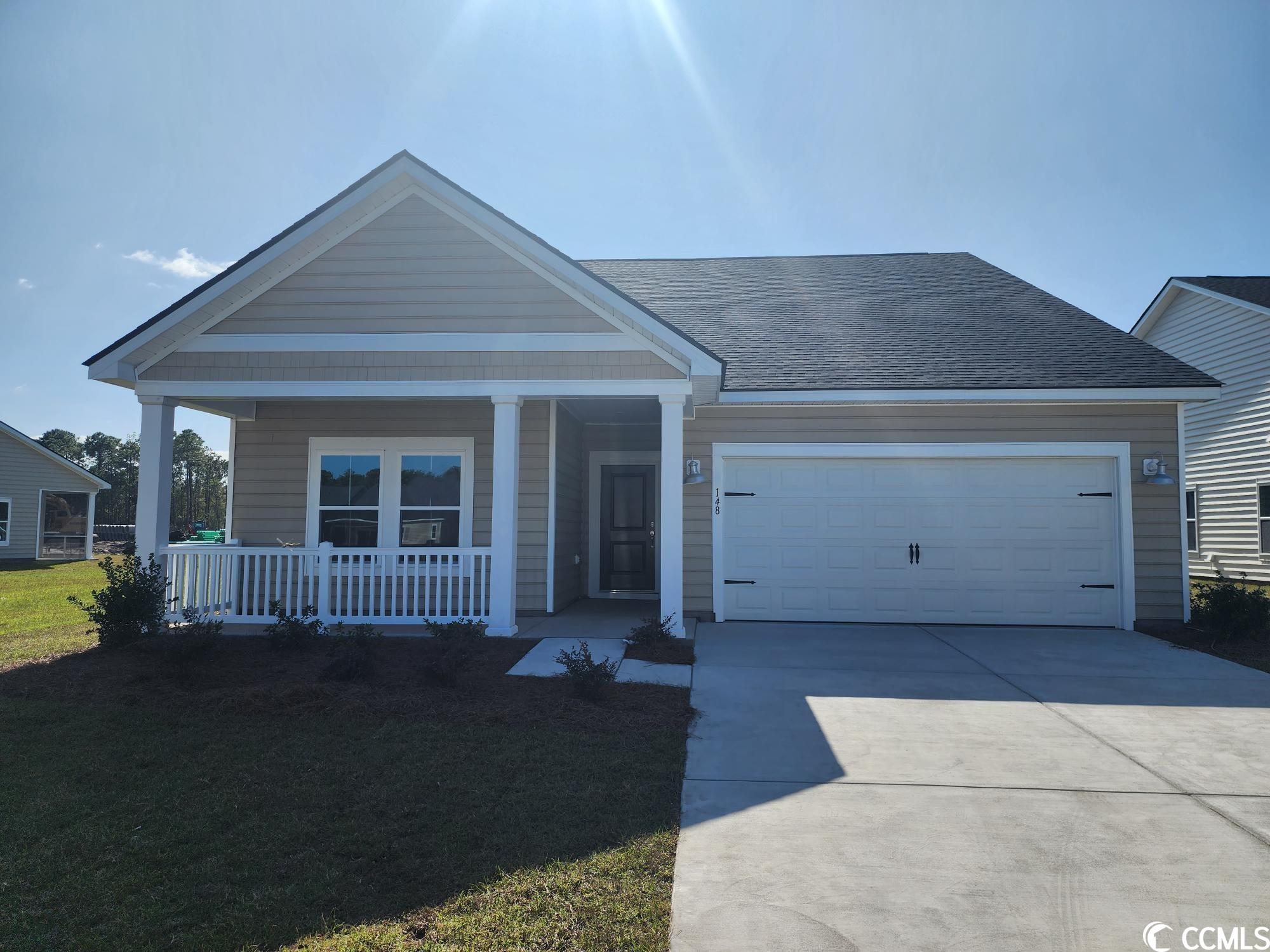 estimated september completion! this magnificent home features 3 bedrooms and 2 baths, offering spacious and comfortable living. the kitchen showcases granite counters and a stylish tile backsplash, gourmet kitchen with soft close cabinets, adding a touch of elegance to the heart of the home. laminate flooring graces the main living areas, providing a seamless and low-maintenance space. the bathrooms and laundry room boast attractive tile flooring, combining both style and practicality. the owner's suite features a fully tiled shower with a glass door, creating a luxurious retreat. in addition, this home includes a formal dining room and a charming breakfast nook, catering to various dining preferences. step outside onto the covered back porch and enjoy the scenic views of the tranquil pond. the 2-car garage provides ample parking and storage space. for enhanced convenience and energy efficiency, a rinnai tankless water heater is included. don't miss the chance to make this remarkable home your own! pictures are of a previously built home that may have additional upgrades and are for illustrative purposes only.