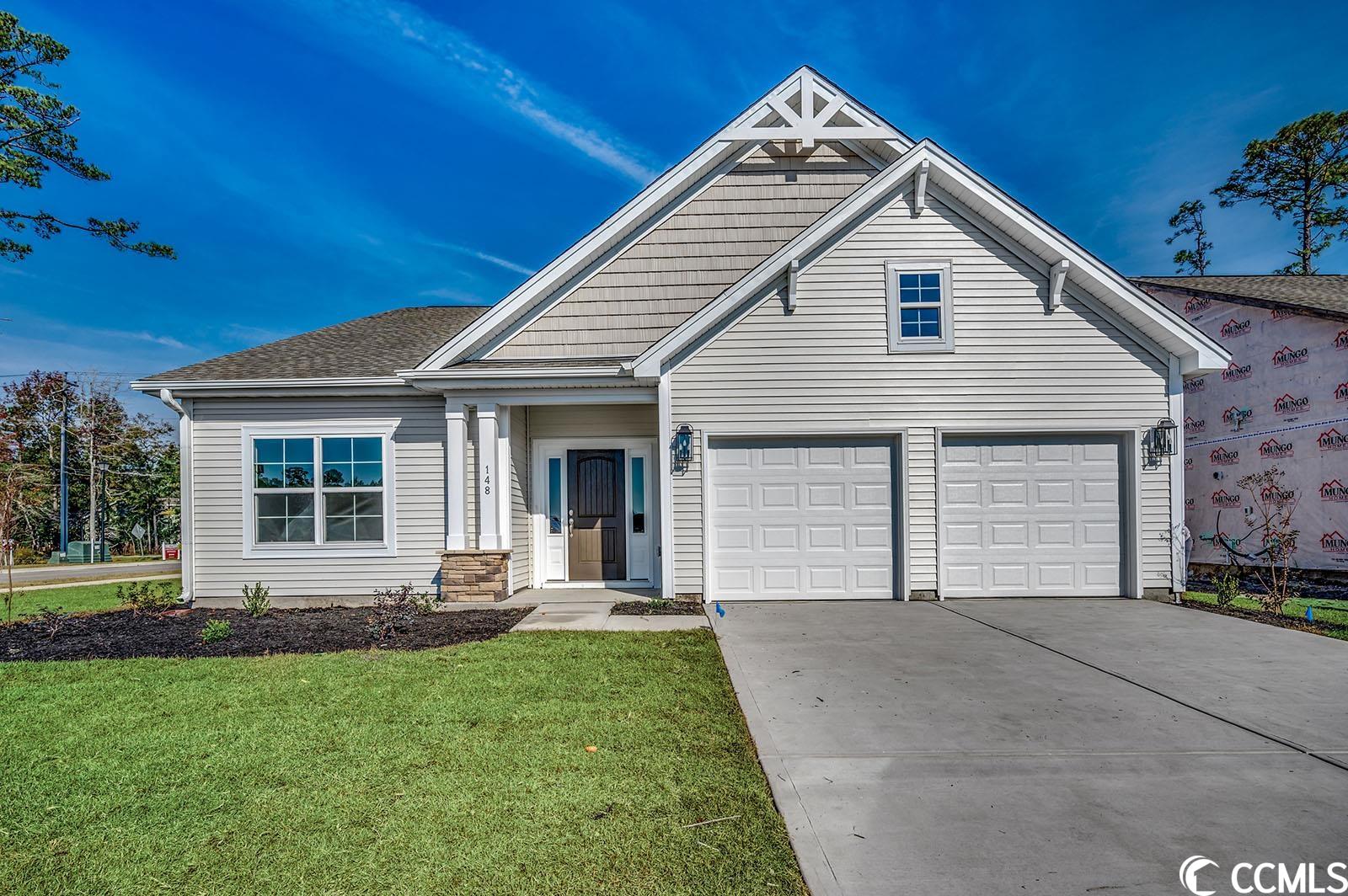 ez one level living within a natural gas community with resort style amenities!  rear covered porch with outdoor fireplace for chilly fall and winter evenings!  large kitchen island great simple ez floor plan with split bedroom design and flex room with french doors to hallway!   conveniently located to roadways, shopping, beaches & tons of fun too!  photos are for illustration - features/colors/options/designs and finishes vary.....