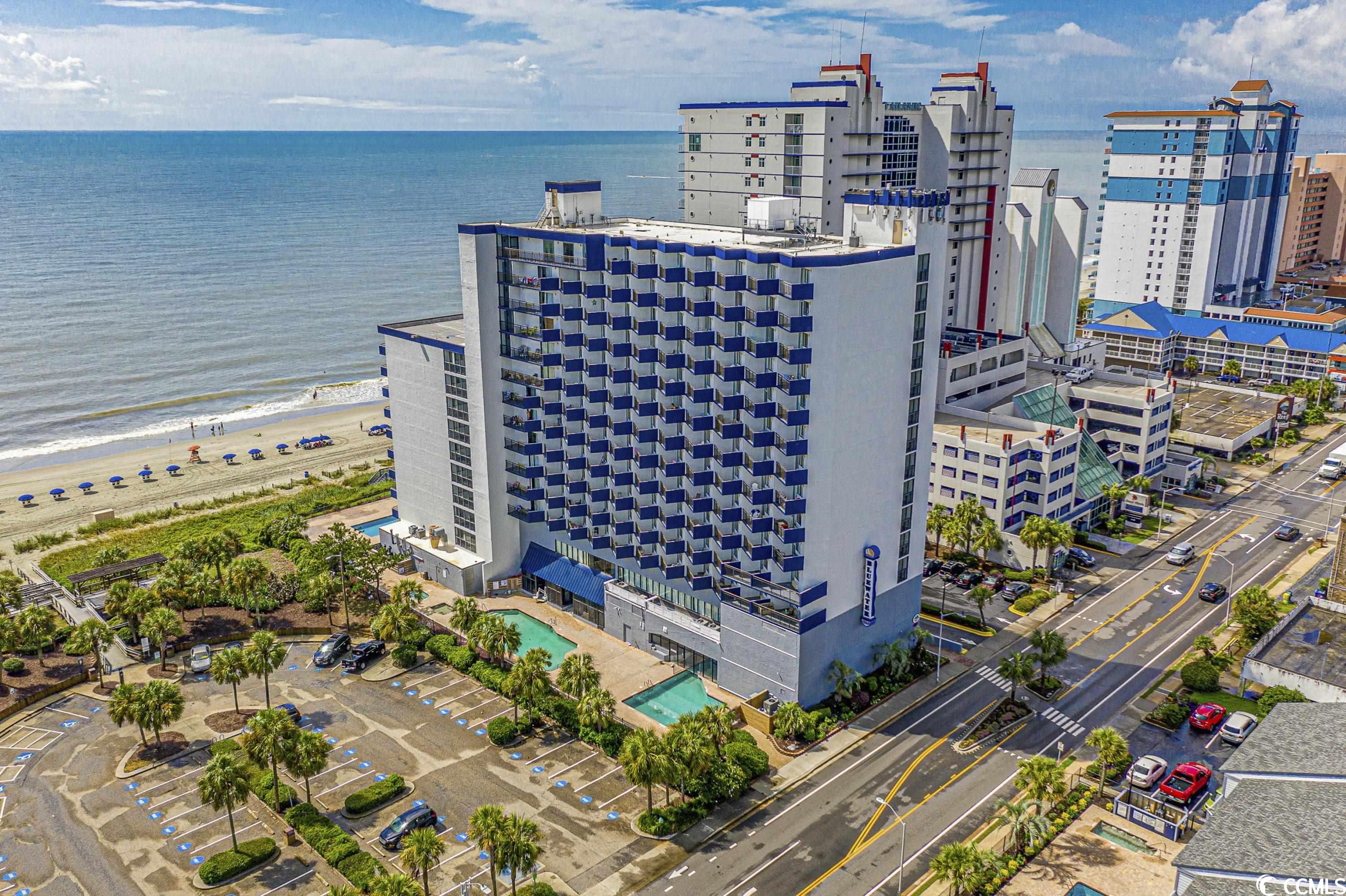 this beauty has amazing front ocean view and a peaceful atmosphere but is only about couple miles away from all the market common  fun and about 1 mile from the air port.  there are plenty of activities to do nearby as well as inside and outside of the building.   pick for swimming from few pools,  hot tubs, a lazy river, and of course the ocean! there's a kitchen for home cooked dinners  but also many neighboring places, walking distance for dinning out and socializing.  if you are looking for a perfect beach vacation or an investment property, look no further. you have found yourself a little paradise for your perfect get away.
