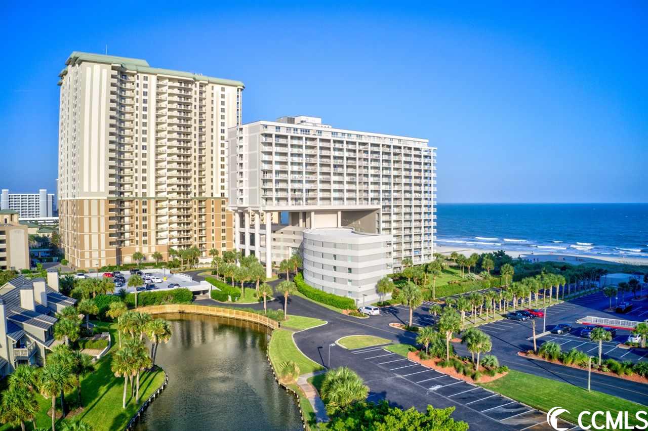 the royale palms, a 24 story luxury concrete and steel building is one of the areas most desired oceanfront high rises in myrtle beach. beautifully furnished this 11th floor 3 bedroom 3 bath royale palms condominium offers ocean views, as well as views of the lake in kingston resorts. enjoy your morning coffee while watching the sunrise or an evening cocktail while watching the sunset from your 300 square feet of covered balcony. this open floor plan features the popular "lock-out" feature which provides great rental opportunities to rent as a 3br, as a 2br or as a 1br.   1106  is completely turnkey and has been well maintained by its owners.  royale palms is connected by an indoor breezeway to the hilton myrtle beach resort in kingston shores and is situated next door to sister property kingston resorts, a gated 145 acre resort that offers a combination of amenities and preserved natural environment that is not replicated in our area. enjoy one half mile of oceanfront sandy beaches, 12 acres of freshwater lakes and mature and manicured landscaping and resort amenities. kingston is ideally located between myrtle beach and north myrtle beach with shopping, dining and entertainment only a short drive away. great primary or second home. great rental income make this an asset to the portfolio.  all measurements and data are deemed reliable but not guaranteed. some resort amenities are only available thru the hilton on-site rental program.