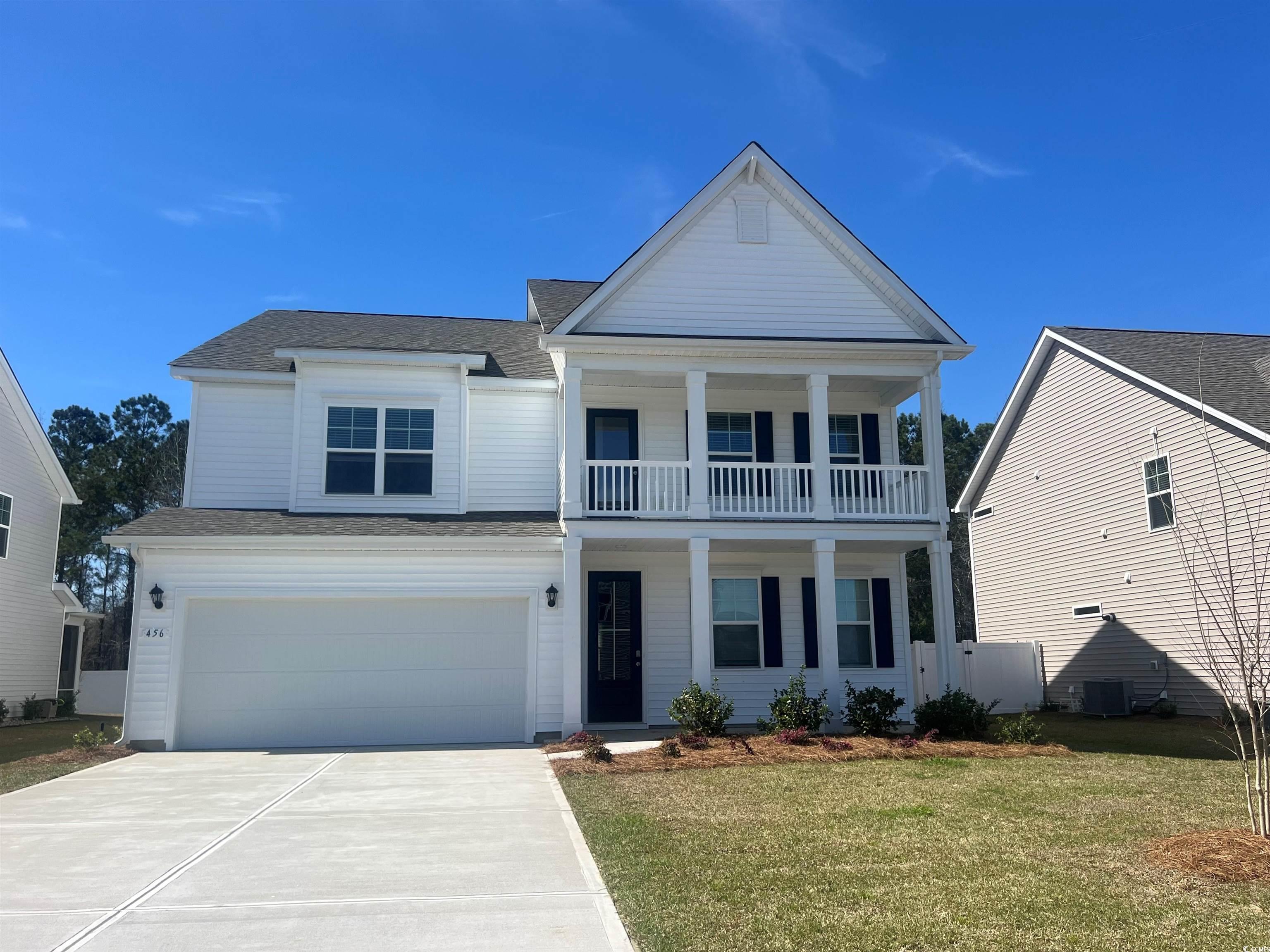 new phase in the popular farm @ timberlake community!  this popular plan brings functionality and style together! incredible curb appeal is an understatement given the front porch, balcony and tall entry door. once inside,  laminate wood flooring creates an inviting space and numerous windows bring in fantastic natural light. off the entry is a spacious flex room. the large gourmet kitchen boasts quartz countertops, an oversized island, stainless appliances, a walk-in pantry, and a gorgeous butler's pantry. spacious bedroom and full bathroom on the first floor is great for guests. upstairs you will find the grand owner's suite with a cozy sitting room, huge walk-in closet, and en suite bath with large separate vanities, linen closet, and 5 ft shower!    *photos are of a similar harbor oak home.  (home and community information, including pricing, included features, terms, availability and amenities, are subject to change prior to sale at any time without notice or obligation. square footages are approximate. pictures, photographs, colors, features, and sizes are for illustration purposes only and will vary from the homes as built. equal housing opportunity builder.)