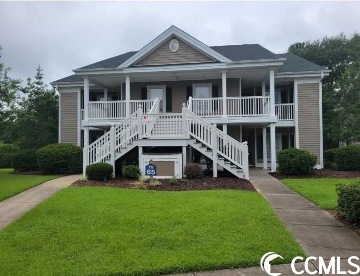 don't miss out!! this is a great opportunity to own a beautiful fully furnished condo in the very desired true blue community. you can either live in it as a primary or rent it out as a great investment property. quad building 2nd floor unit with views of the golf course from the screened in porch. luxury vinyl floors through-out with carpet in the bedrooms. condo is directly across from the pool. a/c was replaced in 2020. call for your showing today.