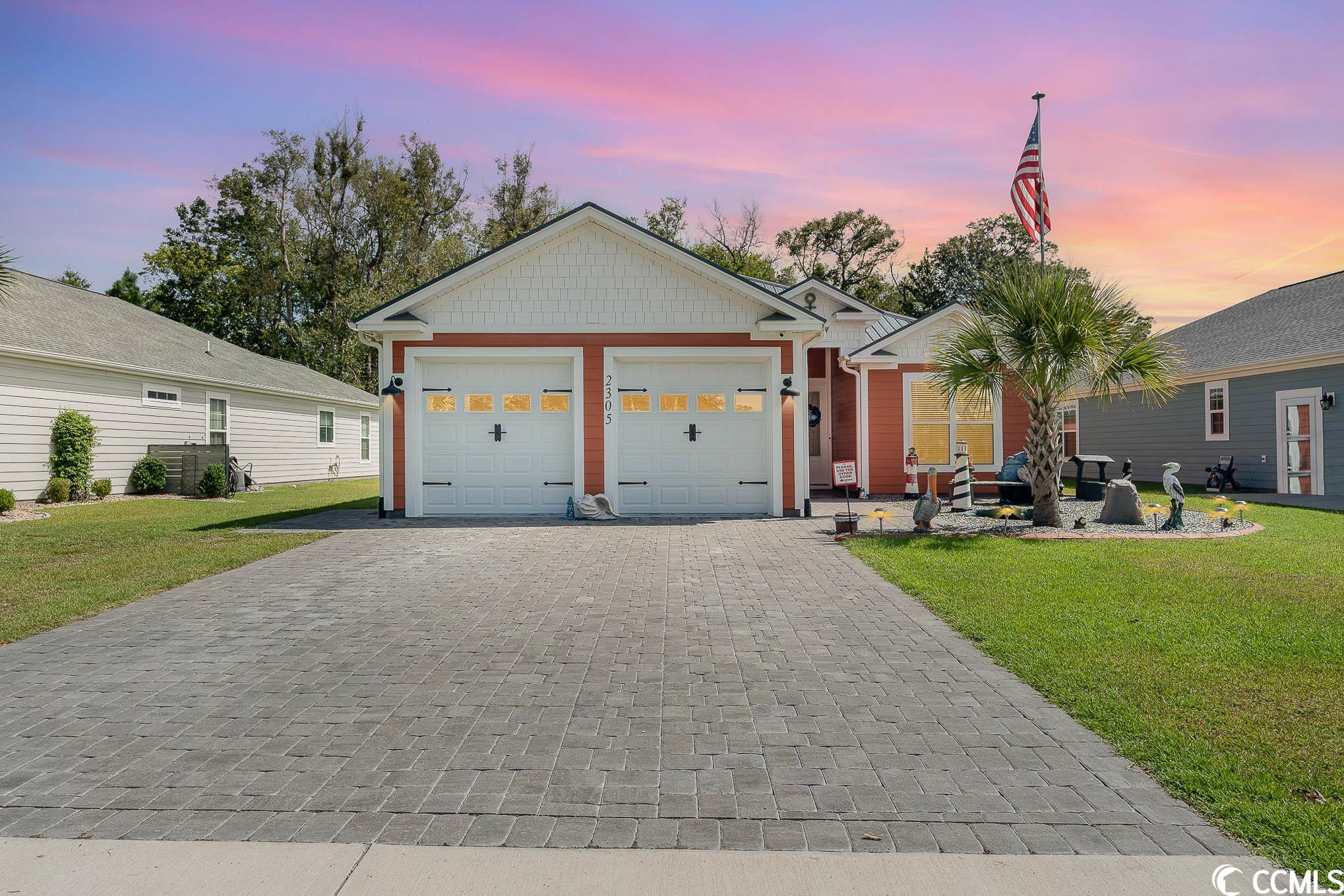 welcome to 2305 ameron dr, a captivating property nestled in the heart of north myrtle beach, and just a short golf cart drive to the ocean! this stunning residence offers a unique blend of modern comfort and coastal charm, making it a perfect haven for those seeking the ultimate beachside living experience. upon entering this thoughtfully designed home, you will be greeted by an inviting living space adorned with abundant natural light. the open-concept floor plan seamlessly connects the living, dining, and kitchen areas, creating a spacious environment ideal for both relaxation and entertaining. the gourmet kitchen boasts modern appliances, ample countertop space, and a functional layout that inspires culinary creativity.  the bedrooms are generously sized, offering comfortable retreats for all family members or guests. your new home features luxury vinyl plank flooring, as well as matching granite countertops throughout, making for a seamless flow. your extended garage has been transformed into an additional living space including an additional chefs kitchen, complete with commercial appliances! no expense was spared in this property. hard wired whole house generator, 10 foot ceilings, archways, recessed lighting, ceiling fans, additional garage outback for a golf cart, custom paver driveway, gorgeous curbscaping around your flowerbeds, screened in back porch, extended back patio ... the list goes on and on, you'll truly have to see this one to believe it! call today for more information or to schedule a showing.