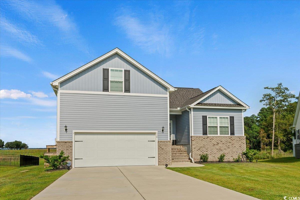 what a view!  this 2020 beverly built home, the park hill model with extra bonus room above the garage, is a turnkey property with unobstructed views across the marsh to winyah bay.  the house features a spacious open floor plan with vaulted ceilings, a large open kitchen with pantry and stainless-steel appliances.  upgrades include under kitchen cabinet lighting, make up vanity in master bath and updated towel bars and bathroom fixtures.  the kitchen boasts quartz countertops, gas range and tiled backsplash.  this house is super clean and ready for an effortless move-in ready opportunity!  there is a community boat ramp, community dock, boat/rv storage and clubhouse!  it is a must see listing so make your appointment today!  a lender credit is available and will applied to the buyer's credit at closing costs and pre-paids if the buyer chooses to use the seller's preferred lender.  this credit is in addition to any negotiated seller concessions.