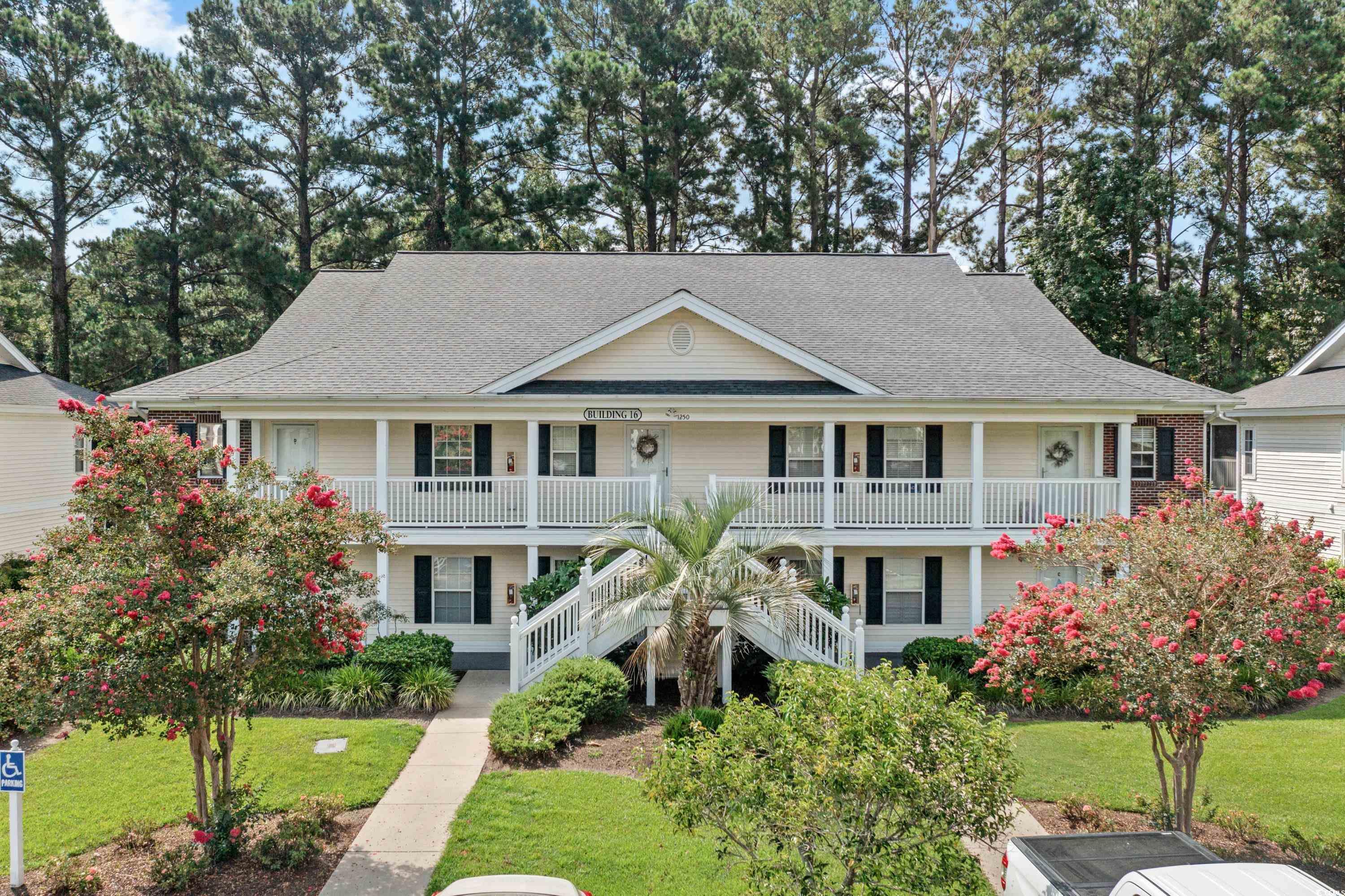 beautifully furnished end unit in the fairways at river oaks! this bright & spacious 2 bedroom, 2 bathroom (1041 heated sq ft) condo features vaulted ceilings and screened balcony off the living room with attached storage. master bedroom has walk in closet, door to balcony and private bathroom. all kitchen appliances, full size washer & dryer along with furniture, tvs, window treatments will convey with sale (excludes personal items). new hvac in 2021. wi-fi thermostat installed in 2023. condo was remodeled in 2016 with new carpet, ceramic tile, paint, granite countertop's, bathroom vanities, kitchen appliances, kitchen sink, faucets, washer & dryer, front door, locks, light fixtures, ceiling fans, blinds & window treatments. condo is in a quiet two story, 6 unit building and backs to tree line which gives a lovely view and privacy. the fairways at river oaks community has a large pool, jacuzzi and kiddie pool for the owners to enjoy and is located close to everything in myrtle beach. just 6 miles from the beach and minutes from the airport, shopping, golf, restaurants and attractions. don't miss this one!