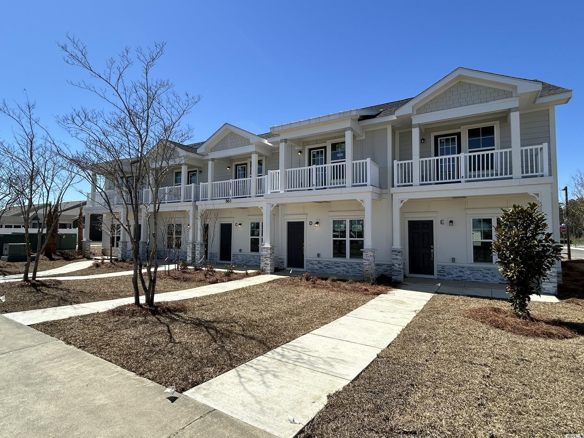 --coming soon! reserve your unit today!  buildings 5-8 are available for reservation.    see agent to agent remarks regarding amount of deposit to hold your unit! high market ii, the latest addition to the market common district, is estimated to be completed by 2025/2026. this to-be built luxurious development offers a unique opportunity to own a stunning 2-bed, 2.5-bath unit in one of the most sought-after areas in myrtle beach. these units boast an open floor plan, allowing for spacious living. the bedrooms are situated on the second floor, providing privacy and separation from the main living spaces. the master bedroom features a balcony, perfect for enjoying the beautiful weather and stunning views of the area. the kitchen features beautiful white cabinets, stainless steel appliances, and a breakfast bar /area. high market ii is not only a place to call home, but it also offers excellent opportunities in a prime location. living at market common offers a unique blend of convenience, entertainment, and community. you'll have easy access to a variety of shops, restaurants, and recreational activities, all within walking distance. market common fosters a sense of community with its events and gatherings, creating a vibrant and engaging environment for residents. additionally, the proximity to the beach and other attractions makes it an appealing choice for those seeking a dynamic coastal lifestyle. the renderings are for conceptual use only. actual square footage and room sizes are approximate and may vary in production. developer reserves the right to make changes as needed and without notification.