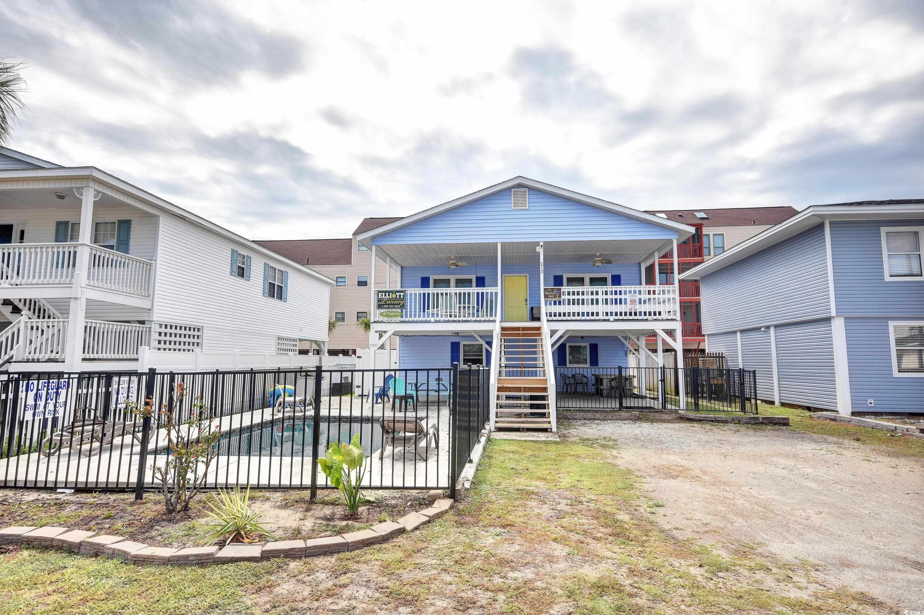 introducing an amazing opportunity in the real estate world! this 4-bedroom raised beach house comfortably hold up to 16 people. whether you want a vacation home or a rental investment, this great property has everything you need. located just a short walk to the beach. the layout is designed well for both hanging out and having fun. the kitchen has all the stuff you need including stainless steel appliances and new granite countertops. the bathrooms were recently redone with custom showers. new tile flooring downstairs and nice vinyl flooring upstairs. house comes with all the furniture so moving in or renting it out is easy. saltwater pool with a fence was put up three years ago. after a swim, you can use the outdoor shower for your convinience. other updates include brand new ac installed in august 2023 , new front steps and landing, and all the windows that were replaced in 2018. thanks to its close proximity to a huge selection of exceptional restaurants, bars, and shops in north myrtle beach and cherry grove areas, a variety of dining options await right at your doorstep. you shouldn't miss out on this great property that has a great history of being rented. arrange a time to see it and picture the awesome coastal lifestyle you could have!