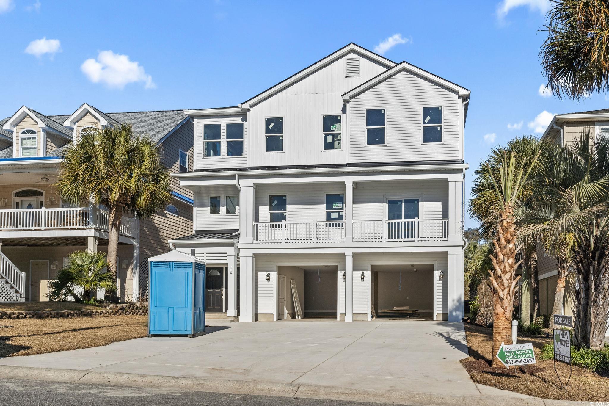 this to-be-built raised beach house is everything you can dream of and more!construction should start on 2401 duffy beginning oct 2023. 8-12 months to completion. and a short walk or golf cart to the beach!this 5-bedroom, 4.5-bathroom home will boast over 3100 sqft of heated living space with a 4-car garage on the first floor.    second story contains a large family room, 4 bedrooms, 3 bathrooms, and large walk-in closets. the two bedrooms located at the back of the house have access to the first raised back porch. the laundry will be located on the second story.  the third story of this home contains the master suite with a large walk-in-closet with an ensuite bath. this open floor plan will combine a large living room with a fireplace surrounded by built-in cabinets; a spacious kitchen with an oversized working island; a connected dining room; and an additional half bath for guests. homeowner is a broker.