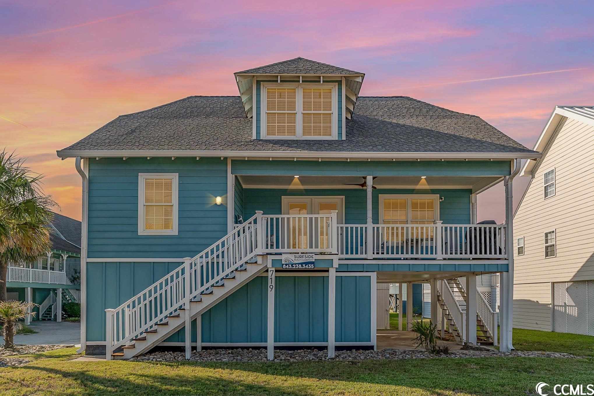 welcome to this charming beach home located in the heart of garden city beach. situated on the corner of n waccamaw dr and easy st, this 2nd row property offers fabulous beach access right in front of the house. best of all, it allows for short term rentals and has no hoa.  the home is conveniently nestled between garden city and surfside beach piers, putting you close to all the best restaurants, attractions, and activities in the area. from the surfside eateries to the murrells inlet marsh walk and the market common, you'll have endless options for entertainment.  before you even step inside, you'll notice the attractive hardy board siding that was installed and painted in 2019. the landscaping, deck boards, and new vinyl handrails were also recently added, giving the home a fresh and updated curb appeal.  once inside, you'll be greeted by a welcoming coastal palette, featuring 16x16 travertine tile, smooth ceilings, and stylish lvt flooring. the kitchen is a highlight with new stainless steel appliances, white cabinets, and granite countertops. the main level offers two comfortable bedrooms with king beds and a jack and jill bathroom setup.  upstairs, there are two spacious bedrooms and a recently updated bathroom featuring a walk-in shower. the home comes fully furnished, including the mattresses and televisions that were purchased in 2019, so you can move right in and start enjoying your beach retreat.  with the beach just a stone's throw away, outdoor living is a must. convenient features like an outdoor shower and storage room on the ground level make storing beach gear and getting rid of sand a breeze. the two exterior decks are ideal spots to unwind with a cocktail or enjoy your morning coffee while taking in the sights.  don't wait too long - this short-term rental friendly property with no hoa on n waccamaw dr in garden city is sure to sell quickly. start making memories in this fantastic beach home today.