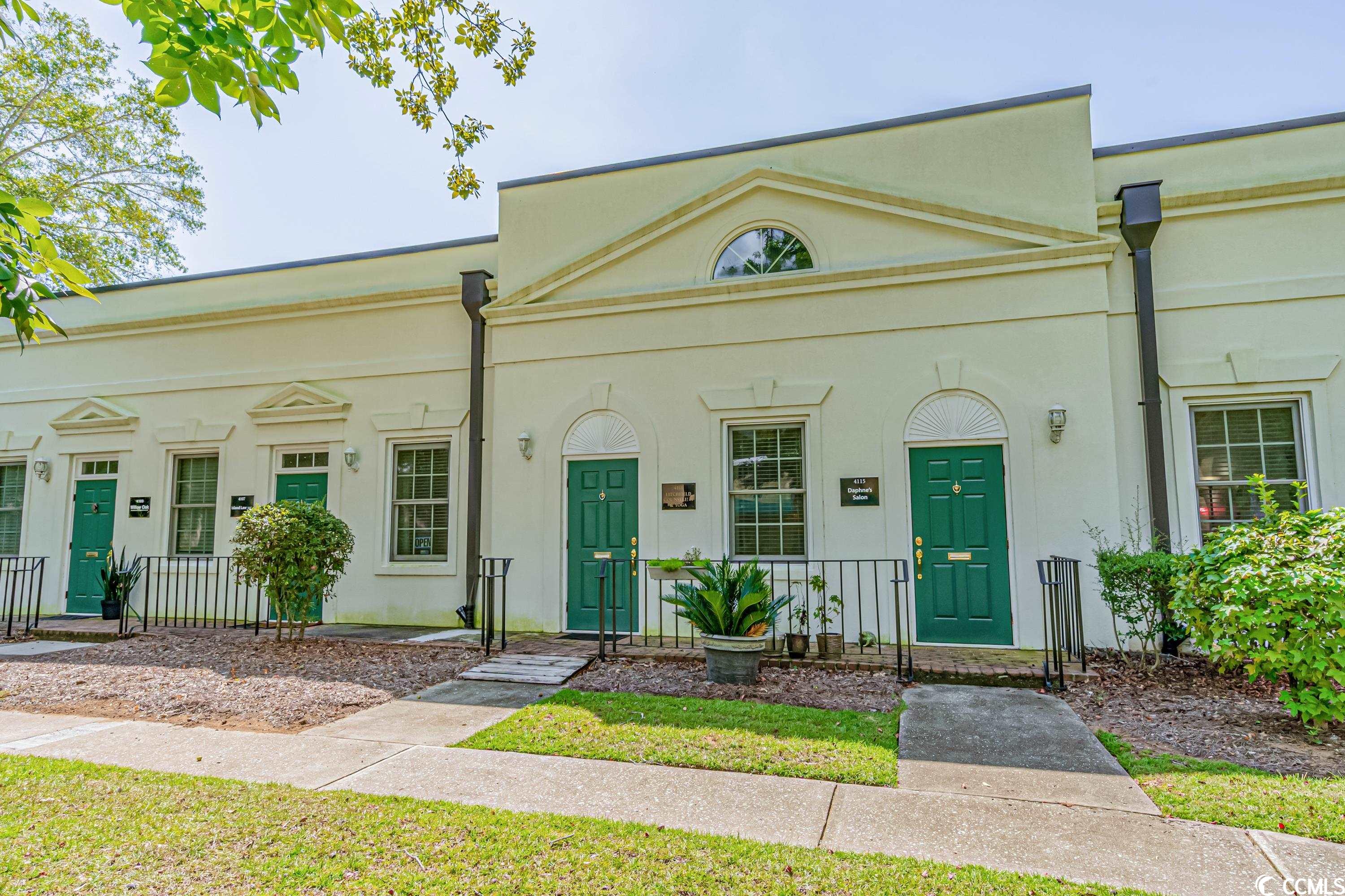 the office of your dreams in one of the south's oldest seaside villages! conveniently located on hwy 17 business in beautiful pawley's island, litchfield executive office development is conveniently located in a quiet, professional community. over 600 square feet, with two interior offices, a small reception area, a half bath, and a newly remodeled kitchenette, making this perfect for an investment property , start-up business, or a well established business. the poa fee includes water and sewer, trash, common ground maintenance, and building insurance. the location truly couldn't be better with easy access to a bike path, library, supermarket, starbucks, bakery, spa, fine dining, and hotels. ample parking and signage!