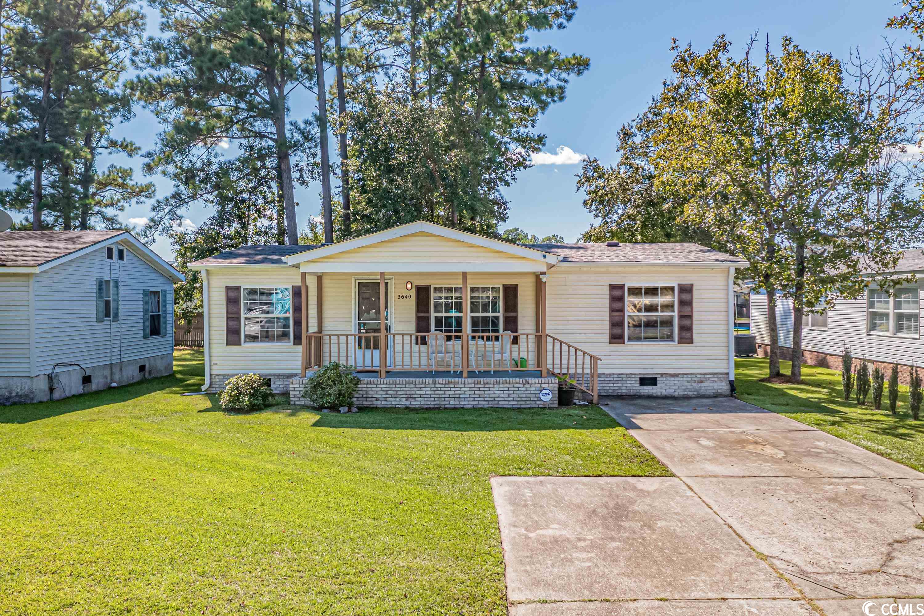 great location, appealing floor plan, priced to sell! welcome to your new coastal lifestyle home right on the north myrtle beach/little river line! this charming  home boasts 3 bedrooms, 2 bathrooms, and a host of delightful features that make it the perfect place to call home.  as you step inside, you'll be greeted by a fresh and inviting interior adorned with light, bright colors that create an airy atmosphere. natural light streams in through the large windows, illuminating the spacious family room and kitchen, creating an ideal setting for gatherings and entertaining. whether you're hosting a dinner party or simply enjoying family time, the open sightlines between these spaces make it easy to stay connected.  the master bedroom is a true retreat, offering a walk-in closet and a private ensuite bathroom. this ensuite is complete with a sink, vanity, and a convenient stand-alone shower, providing you with a tranquil space to unwind and refresh.  the two additional bedrooms are generously sized, ensuring comfort and versatility for your family's needs. a second bathroom, featuring a sink, vanity, and a tub-shower combo, serves these bedrooms and any guests with style and convenience.  outside, the large front porch beckons you to relax and savor your morning coffee or soak in the morning breeze. the welcoming ambiance of this space sets the tone for leisurely mornings and warm evenings.  the   spacious backyard provides a spacious fenced in area and comes equipped with a 10x10 storage shed.  location is key, and this property has it all. situated right in the sweet spot where north myrtle beach meets little river, you're just a stone's throw away from a plethora of dining options, shopping centers, popular attractions, and reputable hospitals. plus, the beautiful shores of the atlantic ocean are only a short drive away, ensuring you can easily enjoy beach days whenever the mood strikes.  don't let this opportunity pass you by – seize the chance to become part of this exceptional community and make this delightful home your own. your coastal dream awaits. all information in deemed reliable, buyer is responsible for verification.