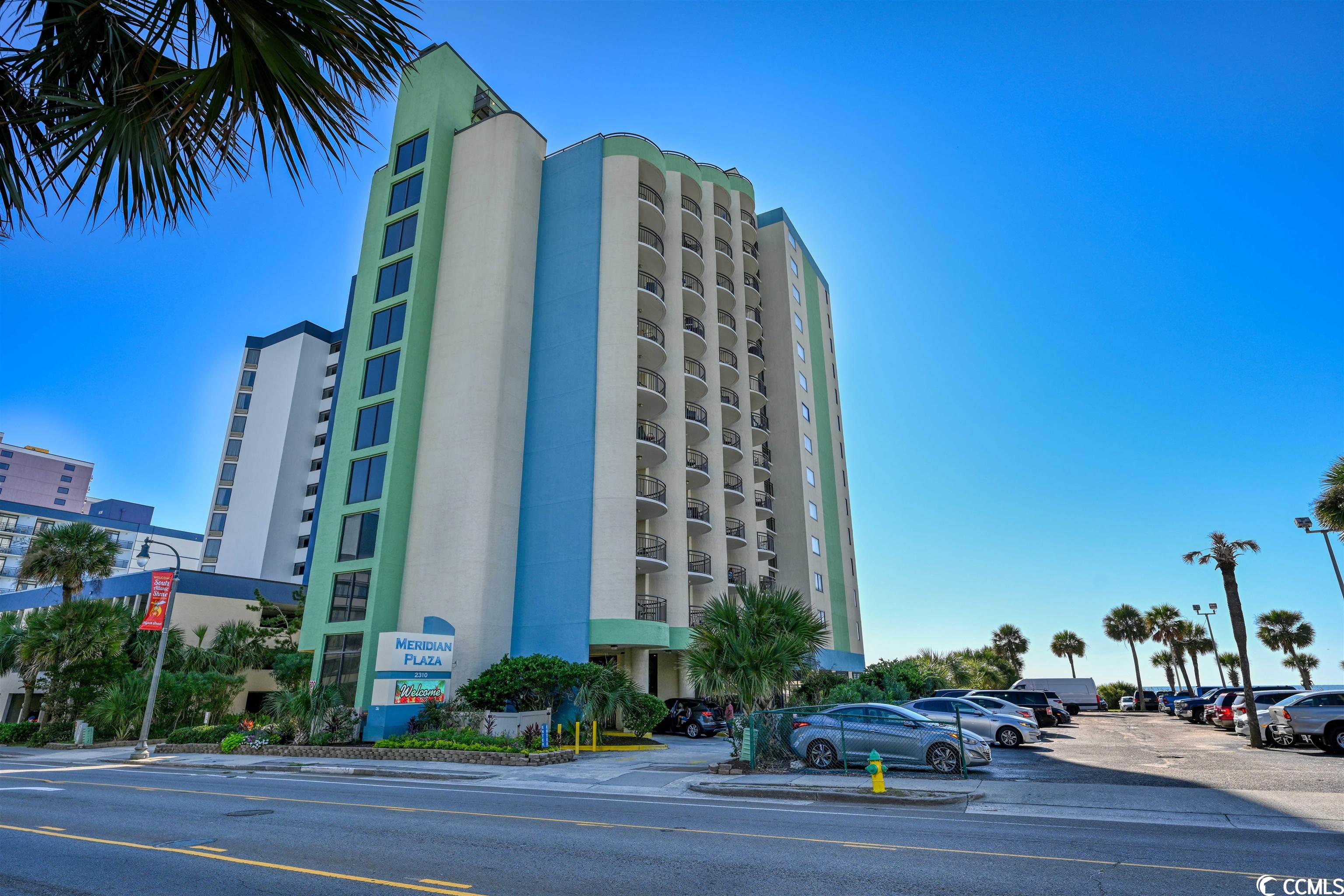 if you want a gorgeous ocean view from the sofa, take a look at this fully furnished 1 bedroom, 6th floor unit at meridan plaza.  as you step into the living area you will be greeted with a sleeper sofa, cozy chair, and a large sliding glass door leading to the breathtaking views of the atlantic ocean.  the kitchen is fully equipped and the kitchen table is in front of the full glass of windows.  the spacious bedroom has a comfortable king size bed.  upon arrival, meridan plaza entertains the importance of security as you must have a code to get into the building.  there are no parking problems as they have a parking garage across the street.  meridan plaza offers an array of amenities for you to enjoy including indoor and outdoor ools, hot tub, sundeck, sunning area by the beach, private beach access, and laundry center.  the location is ideal as market commons, broadway at the beach, boardwalk, shopping, entertainment, and restaurants are in close proximity.  perfect beach home with rental income if desired.  don't miss this opportunity.
