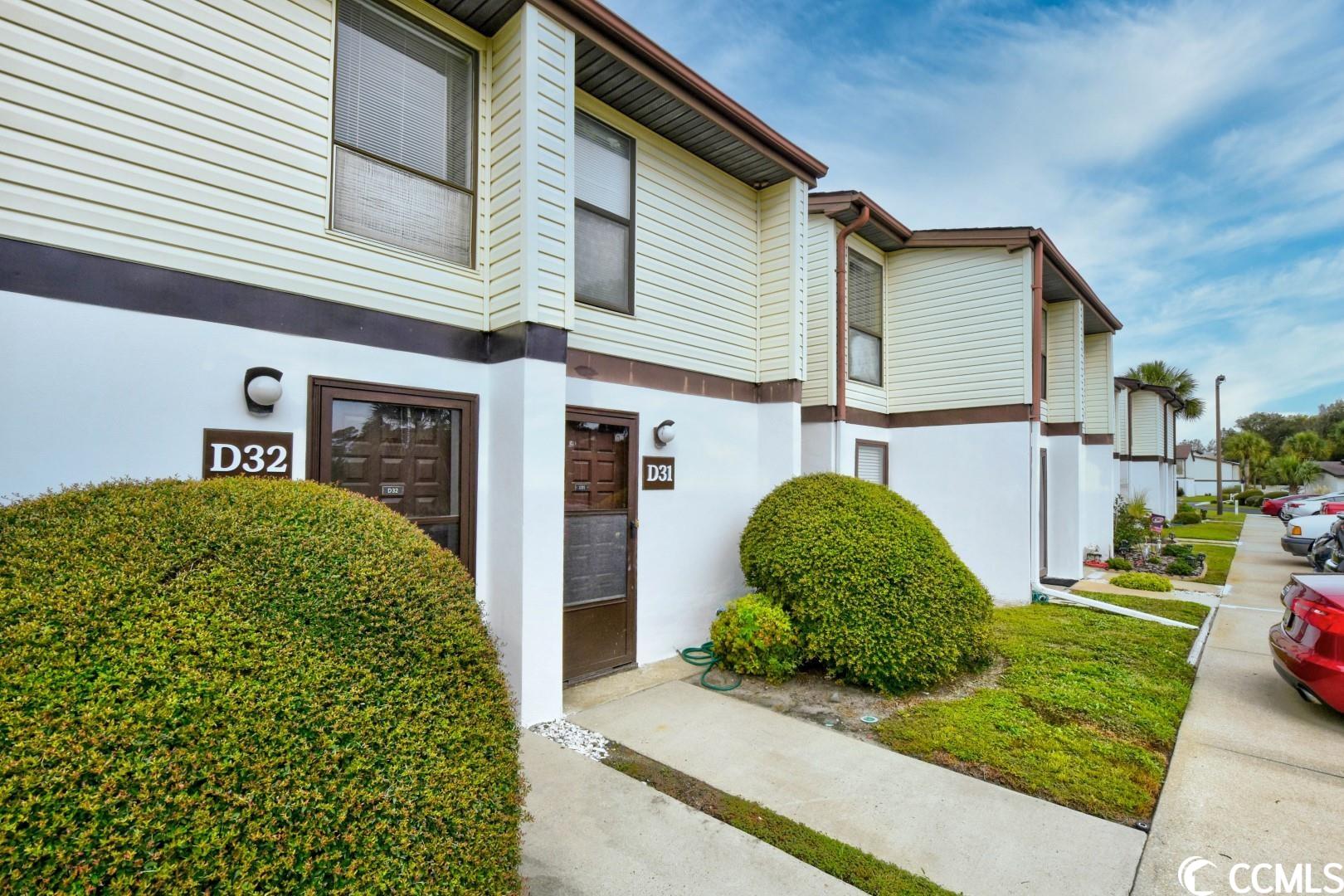 this 2 bed / 2.5 bath end unit townhome is perfectly located close to the beautiful beaches in north myrtle beach!  you are also steps away from the j. bryan floyd community center and recreational facilities which include indoor volleyball & pickle ball courts as well as outdoor tennis & basketball courts, roller hockey, baseball/softball and soccer fields, playgrounds and more!  the kitchen was redone with new countertops and cabinets in 2017, along  with a new hvac unit the same year.  the downstairs living / dining area has a sliding door off the back that leads to a secluded patio with storage closet.  you will also find a laundry area and half bathroom on the bottom floor.  both bedrooms are located upstairs and each have an en suite bathroom.  schedule your showing today and get ready to make beach living a reality!