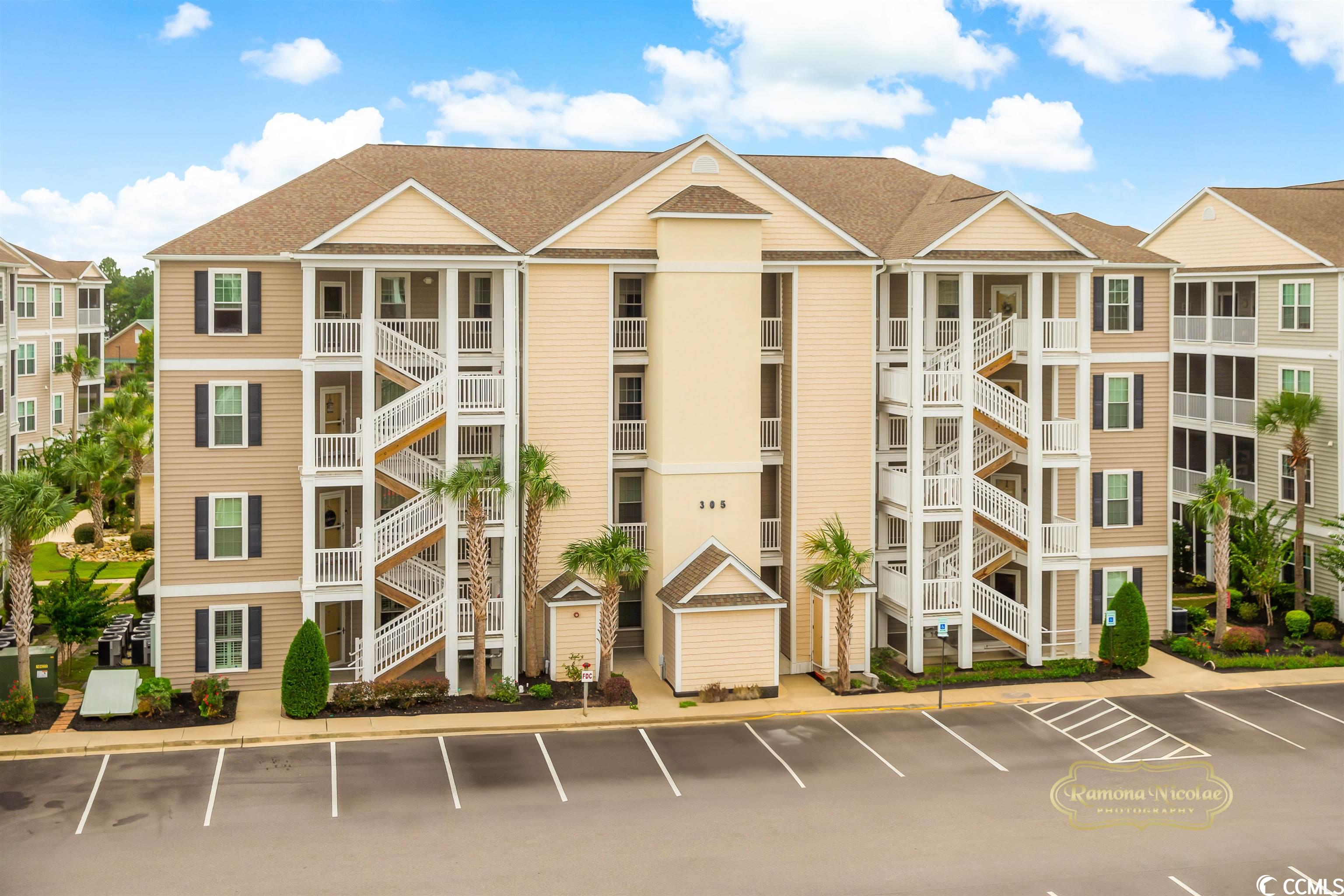 welcome to this stunning 3-bedroom, 2-bathroom condo situated on the first floor end unit. this residence offers a lifestyle of elegance and convenience. upon entering, you'll immediately notice the light bright airy open layout with crown molding elegantly frames the 9-foot ceilings. the plantation shutters adorn the windows, allowing you to control the natural light and privacy to your liking, and hardwood flooring throughout.  the living space opens up to a beautiful screen porch, offering a perfect blend of indoor and outdoor living. the kitchen featuring sleek granite countertops and a convenient breakfast bar for casual dining. the master bedroom boasts a tranquil retreat with its walk-in shower, large vanity offering ample storage, and not one, but two closets for organizational bliss. two additional bedrooms with walk-in closets provide ample space for guests or family members. the separate laundry room adds a practical touch, offering even more storage options. steps to the community pool, clubhouse, and barbecue area. conveniently located just off 17 bypass and hwy 544.  great shopping, less than 5 minutes to the beach, also close by, market common, the marshwalk for all your entertainment and best seafood in sc. medical facilities, and airport. this condo is used as a 2nd home and never rented. don't miss the chance to experience the luxury and lifestyle this first-floor end unit at the village at queen harbor has to offer. schedule your viewing today.