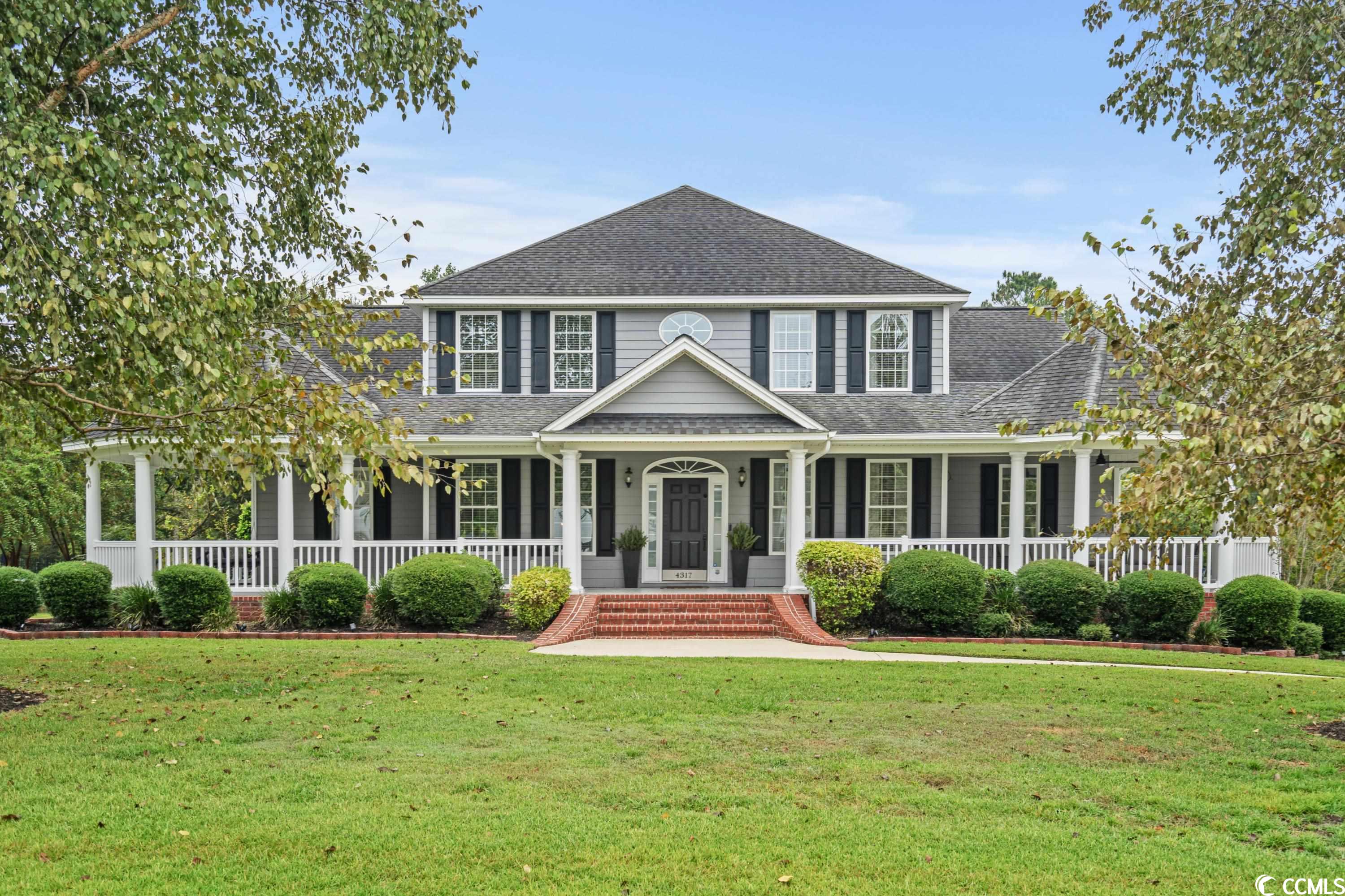 the best of both worlds in the desirable maple area of conway. this is country living with easy access to the happenings at the beach with no hoa. this beautiful property offers a warm feel of community while having privacy on nearly an acre lot that backs up to the woods. this custom 4 bedroom 3.5 bathroom home (plus an extra bathroom in the garage) has inviting, large front and back covered porches and a brand new salt water pool, creating their own view. the nice eat in kitchen with walk in pantry has a carolina room connected to it with new windows and has recently been refinished. the roomy primary suite is on the main level along with an office, formal dining room, a powder room, and a cozy living area complete with a fireplace. upstairs has three guest bedrooms as well as a flex room that could be used as a work out space or another office along with a spacious bonus room and two full bathrooms. there is an incredible amount of storage throughout the home as well as an oversized two car garage that will hold three vehicles. there is capability to put in an elevator if so desired. other perks of this property include a new whole house generator, all updated interior paint, new composite back porch stairs, and plenty of room to run in the grassy front and back yards.