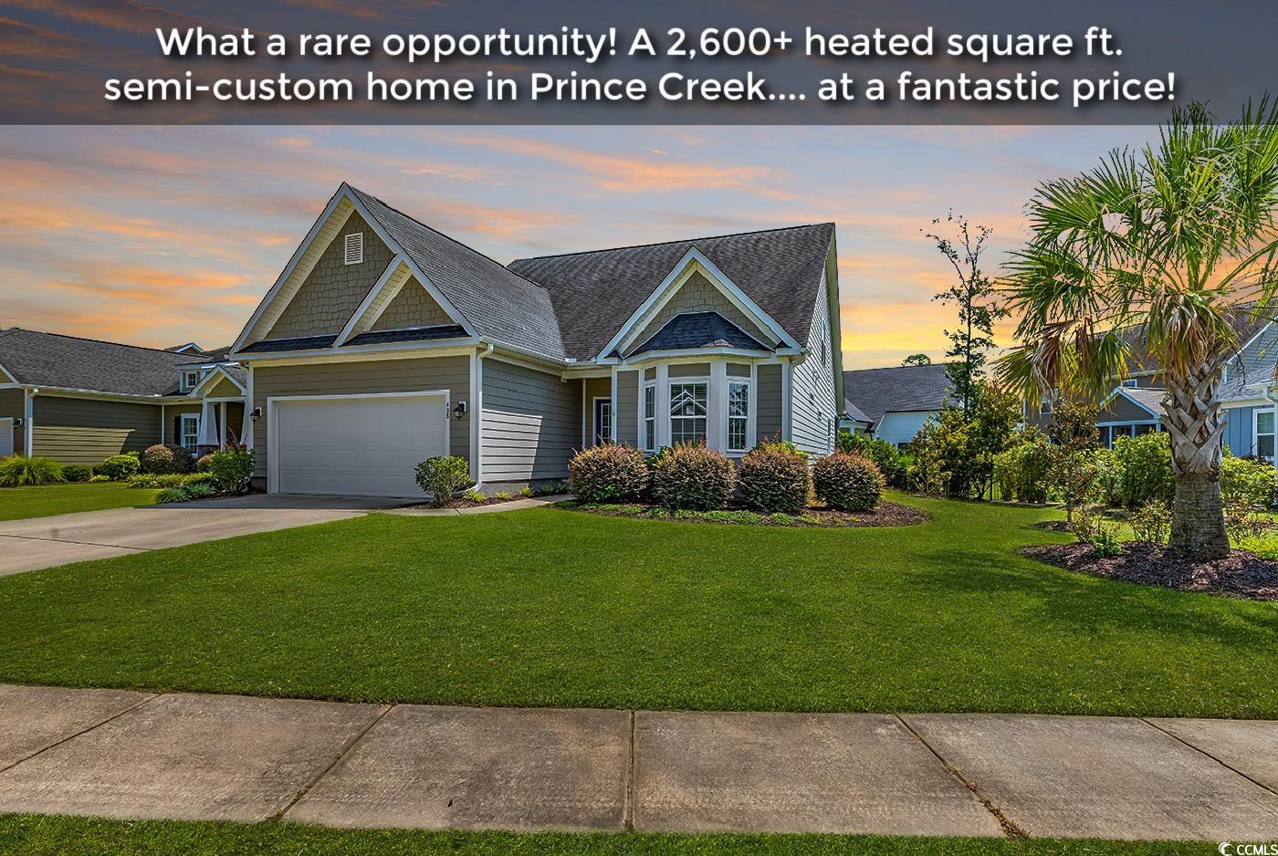 what an exclusive opportunity to own a 2700 heated square foot semi-custom home is prince creek! seriously though, you won't come across many opportunities like this in today's market. not at this price point! this distinguished semi-custom design features many notable features and architectural differences. from bullnose corners & raised moldings to "environments of living" certification, this home offers some great extras! 408 retriever court is a must see! not only does this home offer such dramatic finishes and sought-after construction, the lay out is wonderful! offering vaulted ceilings, a large custom kitchen (with 2 pantries), 2 first floor bedrooms, a loft area and 2 bedrooms & bathroom upstairs, formal dining room (which could be converted to an office or sitting area), and a sizable screened in porch. not to mention the sun sets towards the front side of this home which allows you to enjoy more shade in the evenings. one final benefit worth mentioning..... this home is located on a lighting traveled street with very homes and close to a cul-de-sac! hunter's grove is a quaint little gated community of prince creek with beautiful aesthetics and sidewalks throughout. hunter's grove has a charming appeal as all the homes are built with concrete fiber siding and raised foundations. this gives the community a very tasteful look. this is a home you do not want to miss!