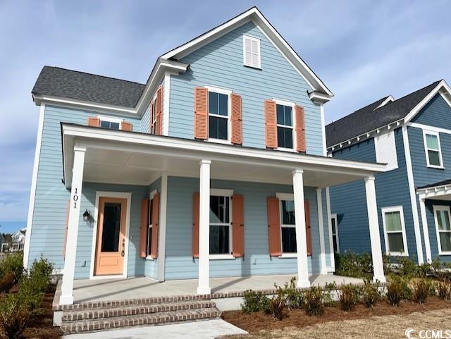 builder is a popular regional builder in north carolina/south carolina markets for over 30 years building low country/coastal style new homes. always paying attention to architectural details.  quality and customer service is tops with this builder!   schedule an in person or virtual tour with agent.   either a november or december closing possible. see onsite agent for details-guidelines  on builders incentive until oct. 15, 2023. this is the low country architectural designed winslow plan with primary suite on first floor, three spacious bedrooms, two baths, and large family room # 2  on second floor . open/bright/spacious ! 10 ft. ceilings on first floor is awesome!  sit and relax on spacious front porch or rear porch. view of large lake across the street. corner homesite!  short walk to shopping center. very convenient!! designer touches/upgrades. shaw luxury vinyl plank flooring (polaris plus-driftwood color)flows through the first floor including primary bedroom. tile floors in all three baths and laundry . spacious family room with lots of windows !  gourmet kitchen boast of five burner gas cook-top, wall oven, microwave, vented hood above cooktop, timberline barnett stone cabinets, steel grey granite countertops, large island for additional seating and entertaining,  heksa 8x9 hex white backsplash. primary bath has a  tiled walk-in shower, tiled floor,  blanco maple quartz vanity countertop, rectangular sinks, timberline barnett stone cabinets accented with matte black hardware ,very spacious primary walk-in closet. guest baths each have timberline barnett stone cabinets, rectangular sink, and quartz blanco maple vanity tops , tiled floors.  great size laundry room with built-in bench w/ cubbies for storage and beautiful tiled floor.  note: detached 2-car garage(400 unheated sf)   is not included in total sf. shown above.    seller does not guarantee sf. measurements. buyers can measure for themselves as needed.  .life is good at sayebrook. beautiful tree-lined streets with sidewalks, parks, walking trails, lake.,  amenity center includes a community meeting house, pool, covered pavilion, playground, basketball court,4 pickleball courts,  and fire pit. coastal, small-town charm within walking/golf cart  distance to sayebrook town center.  a natural gas community. fiber cement exteriors, lawn sprinkler system, and security system.  come tour our staged model home and available homes for quick move-in!