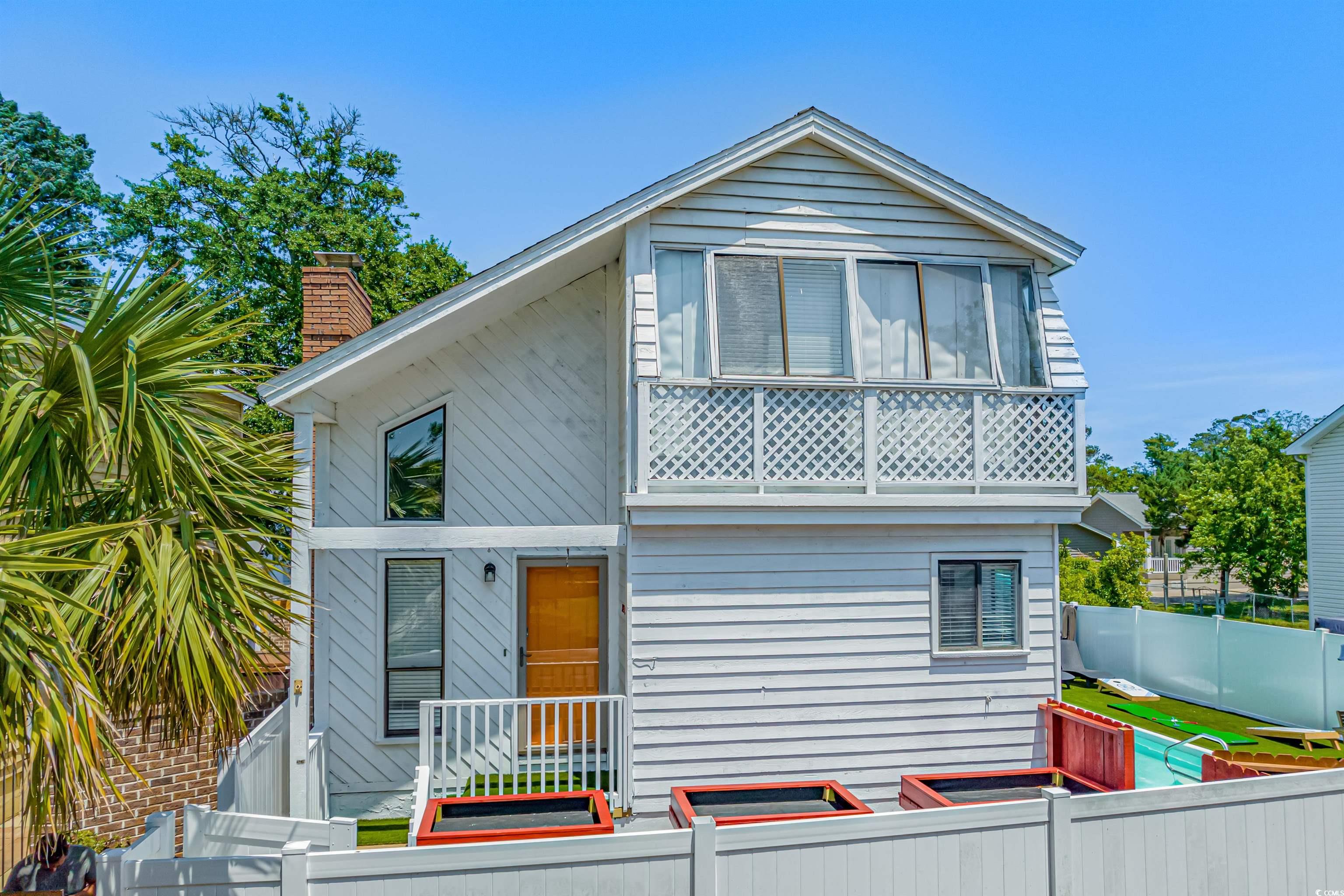 recently featured on hgtv beach bargain hunters, you know you've found a rare gem in the highly desirable area of crescent beach, in the heart of north myrtle beach! this unique 4 bedroom home recently went through extensive renovations to make it one of the coolest rentals this beach has seen. no hoa, a 12x14 private pool, huge fenced in yard, a brand new hot tub, fenced in yard, artificial turf throughout the backyard, and modern updates throughout the interior and exterior combine to create an investor's dream and a renter's paradise. a complete backyard renovation was recently finished and features too many things to list; a brand new 7 seat hot tub, 12x20 canopy, outdoor pool table, solar ambiance lighting, new furniture throughout, a completed mural on the back of the home, tailgate grill, outdoor shower, and turf throughout for limited maintenance are just a named few! if the entertainer's paradise outside isn't enough, the inside of the home surely won't disappoint. the kitchen features granite countertops, newly painted cabinets, and stainless steel appliances. high vaulted ceilings, a shiplap statement piece with built in storage bench and a 70 inch tv, and vintage arcade games provide ample space and entertainment in the living room. the downstairs master bedroom has its own private bathroom and walk-in shower. upstairs, there is plenty of space with three additional bedrooms and a full bathroom! duct work was recently completed to extend to additonal bedroom. this property comes fully furnished and will leave you speechless the second you walk in! if that all wasn't enough, the location cannot be beat in the heart of north myrtle beach, 3 blocks from the beach and minutes from main street where you can find the best dining and entertainment the area has to offer. do not wait - schedule your showing today!