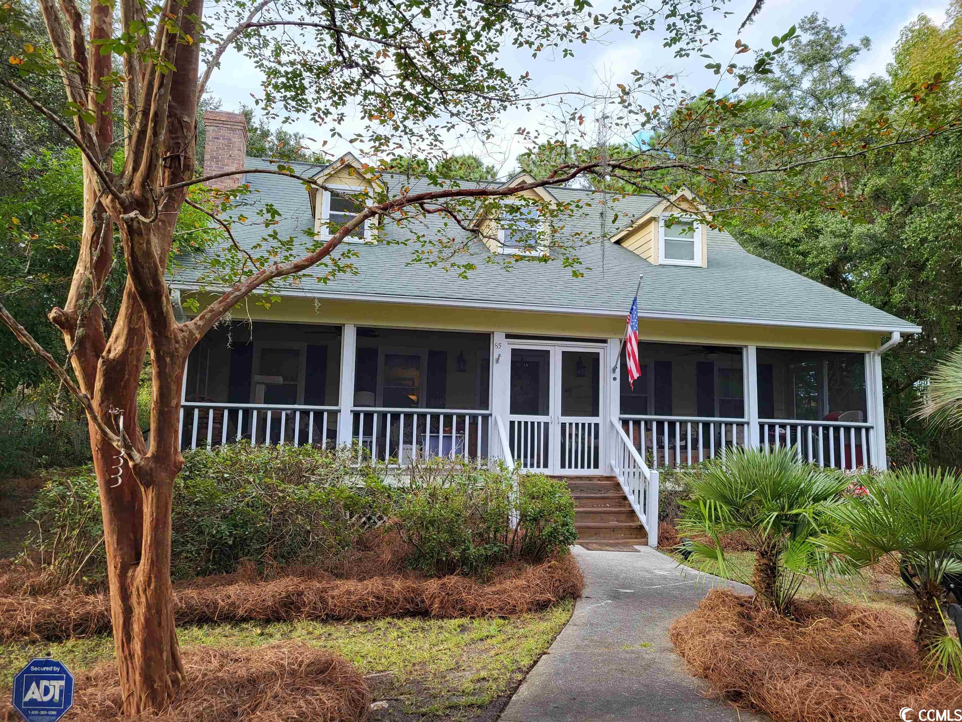 this could be your dream southern living home!  the front yard has multiple live oaks, mature azaleas and palmetto palms.  it was built by the seller/listing agent and her husband in 1988.  the detached garage with upstairs storage and carport were added later.  the large screened porch on the back was enclosed, and a 20x20 deck surrounding a live oak tree was added in 2005. window world replaced all our windows at the same time.  the front porch was screened with ceiling fans added in 2022.   you will find a living room with a masonry fireplace, formal dining and foyer all floored with genuine heart pine planks.  the converted carolina room is perfect for reading, playing games, a home office, and has a built-in desk with shelving.  the large eat-in kitchen has tiled floors and granite countertops.  the laundry room is accessed from the kitchen and includes pantry shelving and a sink.  washer, dryer, and water reverse osmosis filtration system convey.  the water filtration system is connected to the refrigerator and kitchen sink. there is one full bath and a bedroom with walk-in closet downstairs.  upstairs you will find 2 large bedrooms, a linen closet, a bathroom, and walk-in attic storage.  this house also has storage built into the dormers.    the home has been well maintained over the   house being sold as is.  buyer/realtor responsible for verifying all measurements.  please see the property disclosure, and additional items in associated documents.