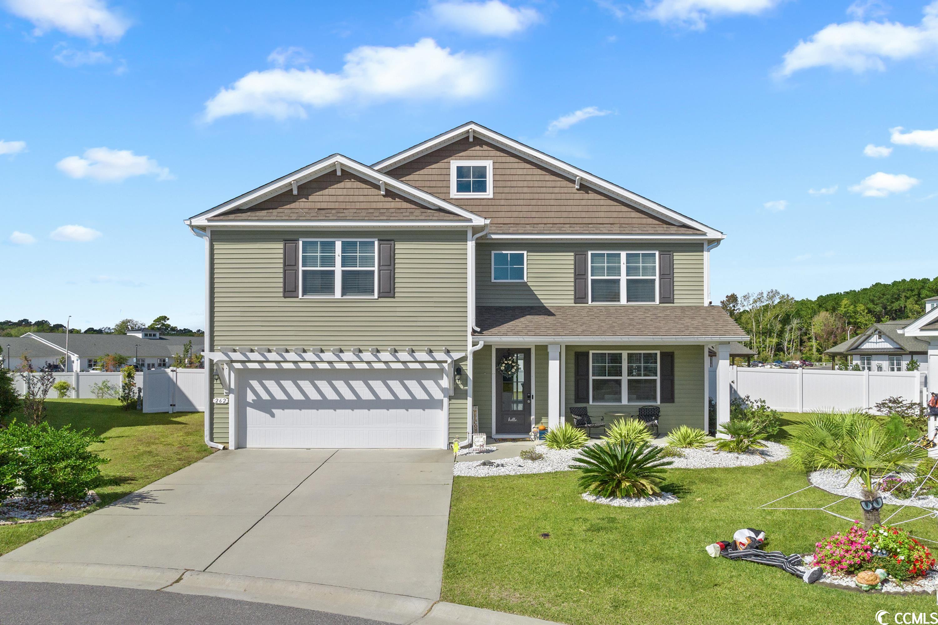 incredible opportunity to purchase this 5 bedroom 3.5 bath cul-de-sac home with additional large upstairs loft area in the highly sought after natural gas community of hidden brooke in little river! one of the largest lots in the community, 262 rolling woods court features a beautiful open floor plan with the living room and kitchen area overlooking your spacious fenced-in back yard. master bedroom is located on the first floor level and the master bath features a 5' shower with double vanity. the additional four bedrooms are upstairs along with the spacious loft area and laundry room. hardwood flooring in the living, kitchen, dining, & master bedroom. the kitchen comes fully equipped with stainless steel appliances, work island/breakfast bar, and granite countertops. the backyard has an extended patio slab for grilling and entertainment. additionally, there is plenty of room for a pool, playground, and much more! hidden brooke offers a community pool, clubhouse, dock, fire pit, and exercise room. the community is perfectly situated to all of the area's finest dining, shopping, golf, and entertainment attractions, with just a short drive to the beach. you won't want to miss this. call the listing agent today for a showing!