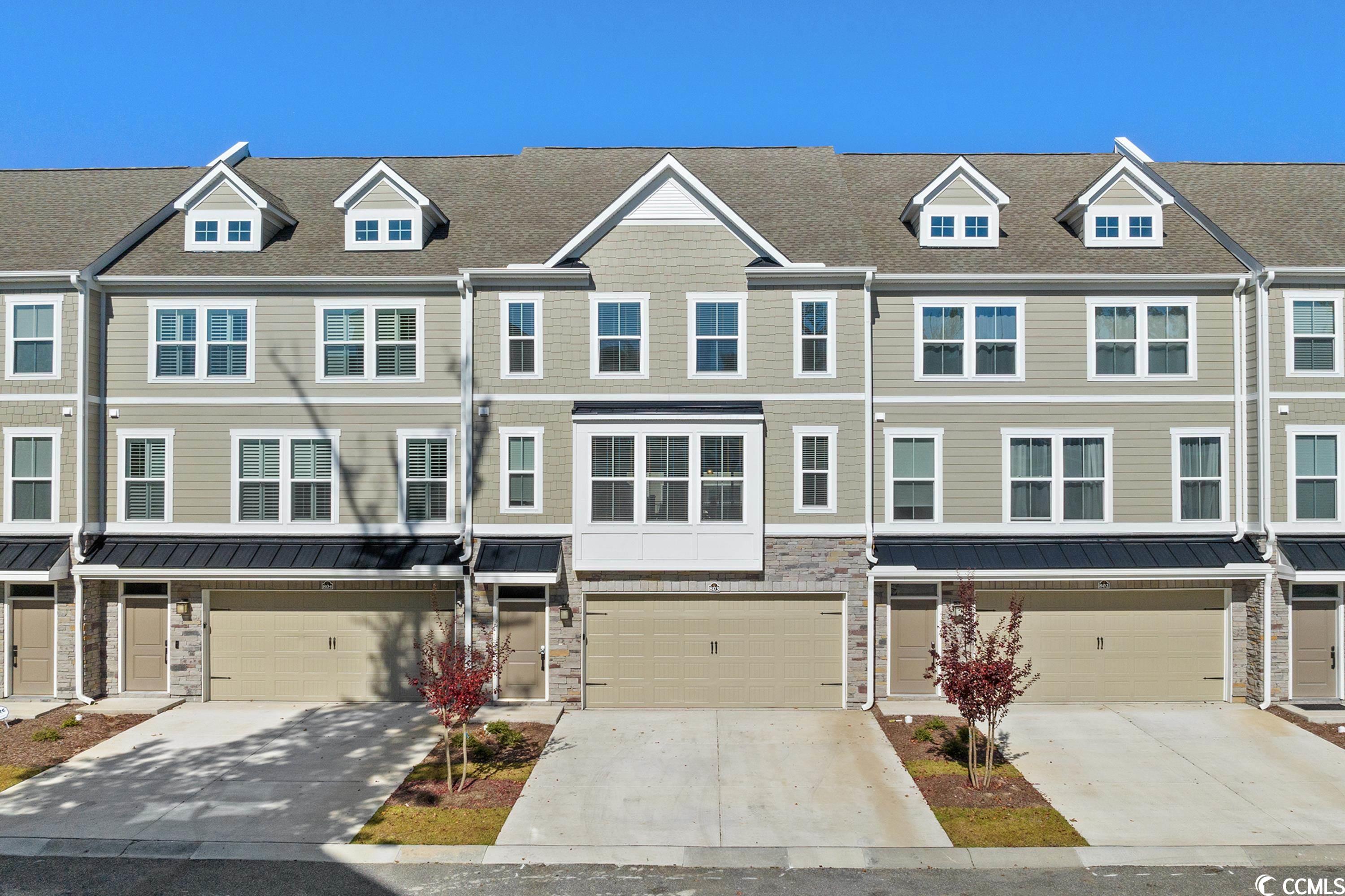welcome to your new condo located in the prestigious gated community of dye estates townhomes in the barefoot landing area of north myrtle beach. this 4 bedroom, 3.5 bathroom condo is perfect for a primary residence, second home or investment property. this unit also comes completely furnished, just bring your suitcase and golf clubs!   perfect for short term rentals, this stunning condo offers a spacious retreat for group vacations.   this condo is ideally positioned right next to the dye golf course, allowing golf enthusiasts to enjoy convenient access to their favorite pastime. imagine the convenience of taking your personal golf cart and cruising to the course within moments. no need to worry about parking or commute, as the golf course is steps away.   inside, the condo provides ample space and comfort for everyone.  downstairs features a large bedroom with two bunk beds and full bathroom with tile shower. this room also has access to a screened in patio with views of the pond.    upstairs, the main living area is plenty spacious for group gatherings. off of the kitchen you will have access to the large balcony overlooking the pond, a perfect space for grilling out.   the top floor encompasses the primary suite along with two additional bedrooms, full bathroom with tub/shower combo and a full-size laundry room equipped with washer and dryer. the primary suite features a large walk-in closet along with its own bathroom, a dual vanity sink, tile shower and separate water closet.   this unit also comes with a 2 car garage and driveway for additional parking  being part of barefoot resort, owners will have access to a beautiful oceanfront cabana and swimming pool located nearby.   this condo is perfectly situated to explore north myrtle beach’s attractions including the beach, shopping, dining and entertainment. schedule your tour today! square footages are approximate. all information is deemed reliable but should be verified by buyer.