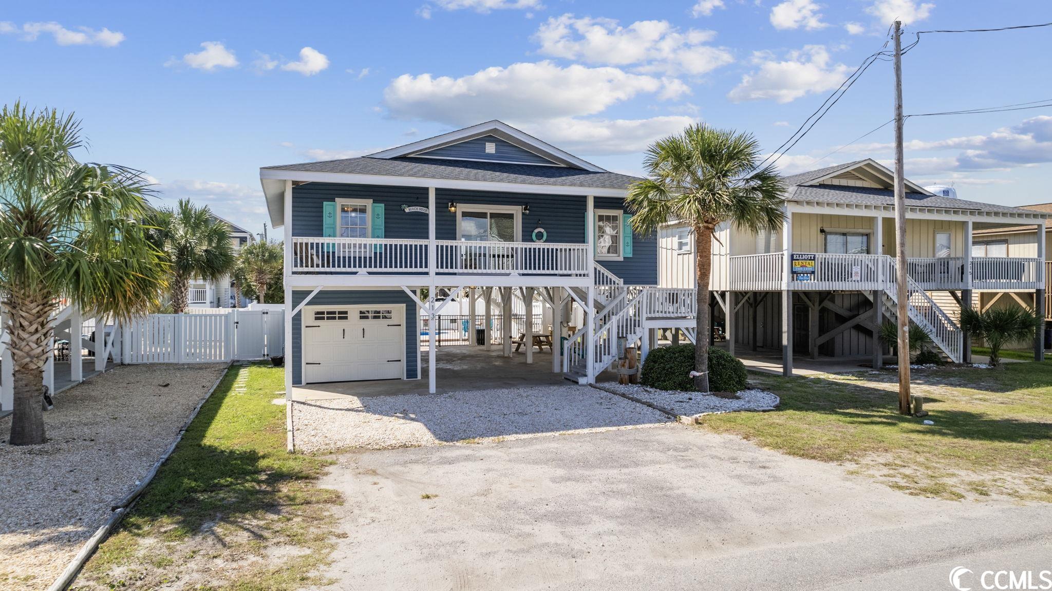 prime location! this charming 4-bedroom, 2.5-bathroom beach home is ideally situated just one block from the beach in the heart of north myrtle beach's cherry grove section. with a well-designed layout, the home boasts an open concept in the living, dining, and kitchen areas as well as a split bedroom floor-plan. numerous updates have been made, including a fully remodeled kitchen with new cabinets, granite countertops, and stainless steel appliances. the entire home is adorned with lpv flooring, fresh paint, and updated fixtures. the exterior of this property is equally impressive, featuring a single-car garage, a spacious storage room, a laundry room, and a half bath. the true highlight of the property is the backyard, which boasts a beautiful salt-water pool, an expansive pool deck, and an outdoor shower for added convenience. additionally, you'll find a variety of restaurants, grocery stores, and shopping options just minutes away. if you're seeking the ultimate beach living experience, don't miss the opportunity to schedule a showing today!
