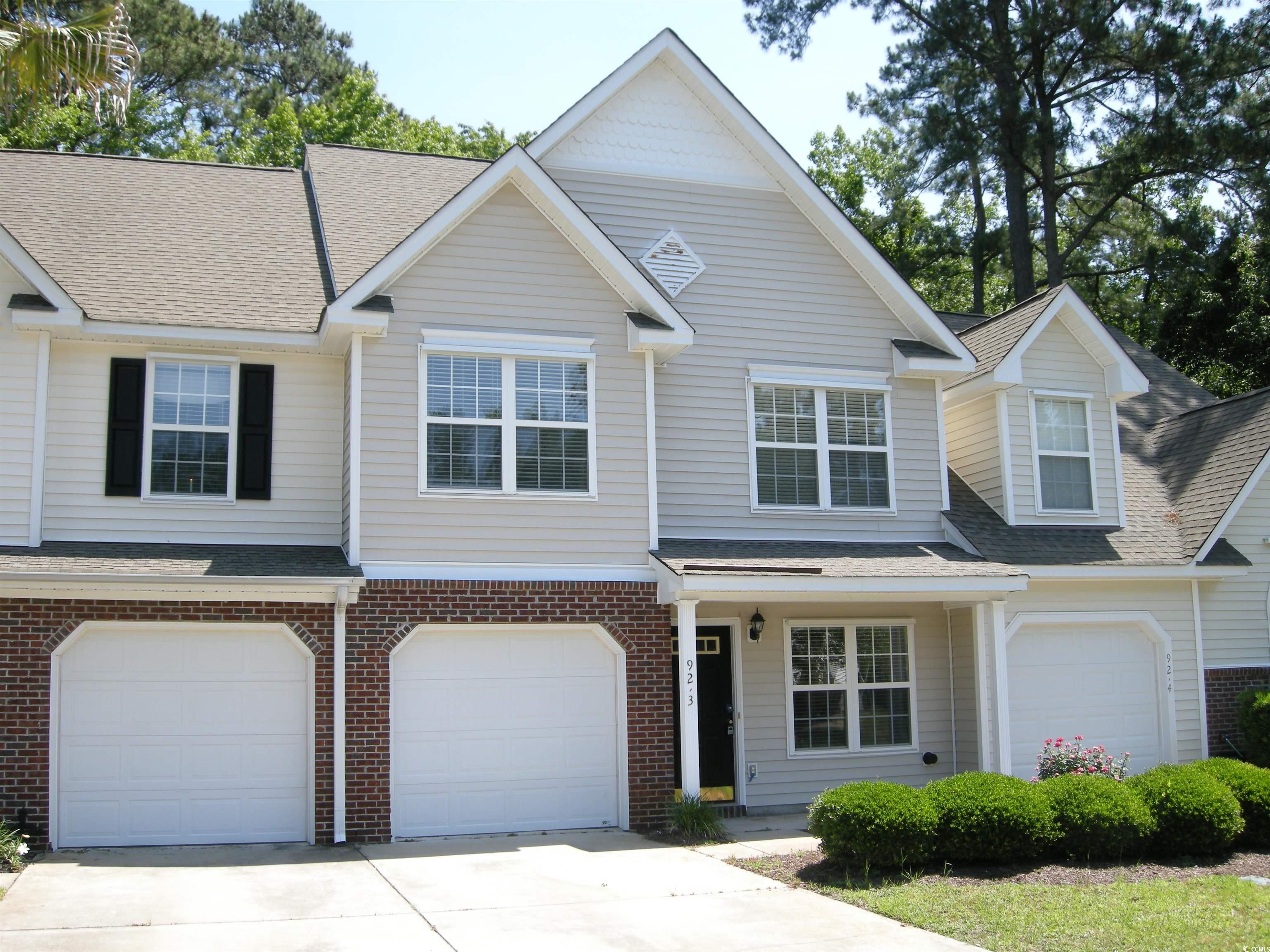 location! location! location! owner of llc is an active sc broker. minutes to the beach, restaurants and shopping and much, much more! perfect place for retiring, or as an investment. this 3-bedroom 2.5 bath townhouse has a great layout and flow. upon entering, there is a large flex space for living and dining. the kitchen has a screened in porch off the back that backs up to the wooded area for privacy. in addition, there is a great room with vaulted ceiling where a fireplace is waiting for cool nights and ambience. the unit has been newly updated with luxury vinyl tile throughout the downstairs, and bathroom and laundry upstairs. new carpeting was added to the upstairs bedrooms.  kitchen has new quartz countertops, and a stainless-steel farm style sink. a nice closet is right across from the one garage entrance making storage easy.  all bedrooms and laundry are upstairs for convenience. the master ensuite is spacious with a large walk-in closet. community pool is just a few yards away.  hurricane shutters provided.