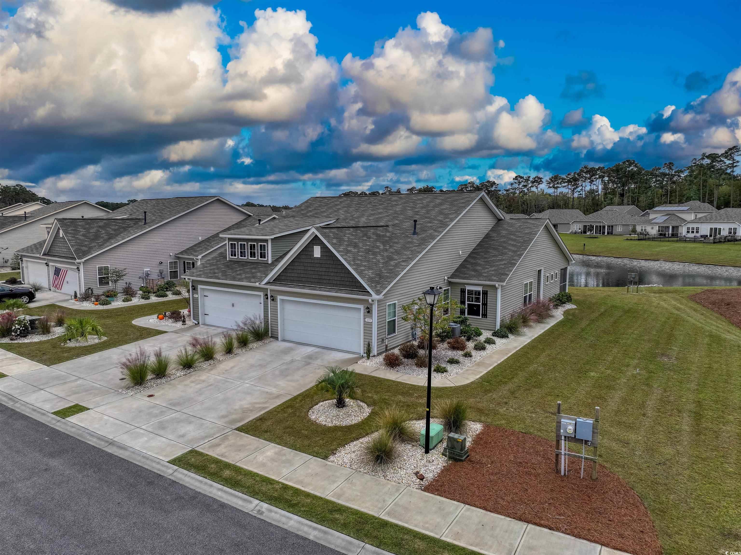 this home is immaculate! heather glen is a new natural gas community. enjoy a large clubhouse with verandas, huge swimming pool, fitness center, playground area, fenced dog park and garden area. this tuscan floor plan is very spacious open layout on a single level. vaulted ceilings and lots of natural light throughout the entire home. the kitchen features granite countertops, stainless whirlpool appliances, large kitchen island with breakfast bar and pantry. master bedroom suite has a walk-in closet, private bath with dual vanity and large shower with glass door. this home includes a tankless gas heater and smart home technology package. 4' black aluminum fencing is permitted per hoa approval. spacious screened porch with pond views makes this home perfect for entertaining!
