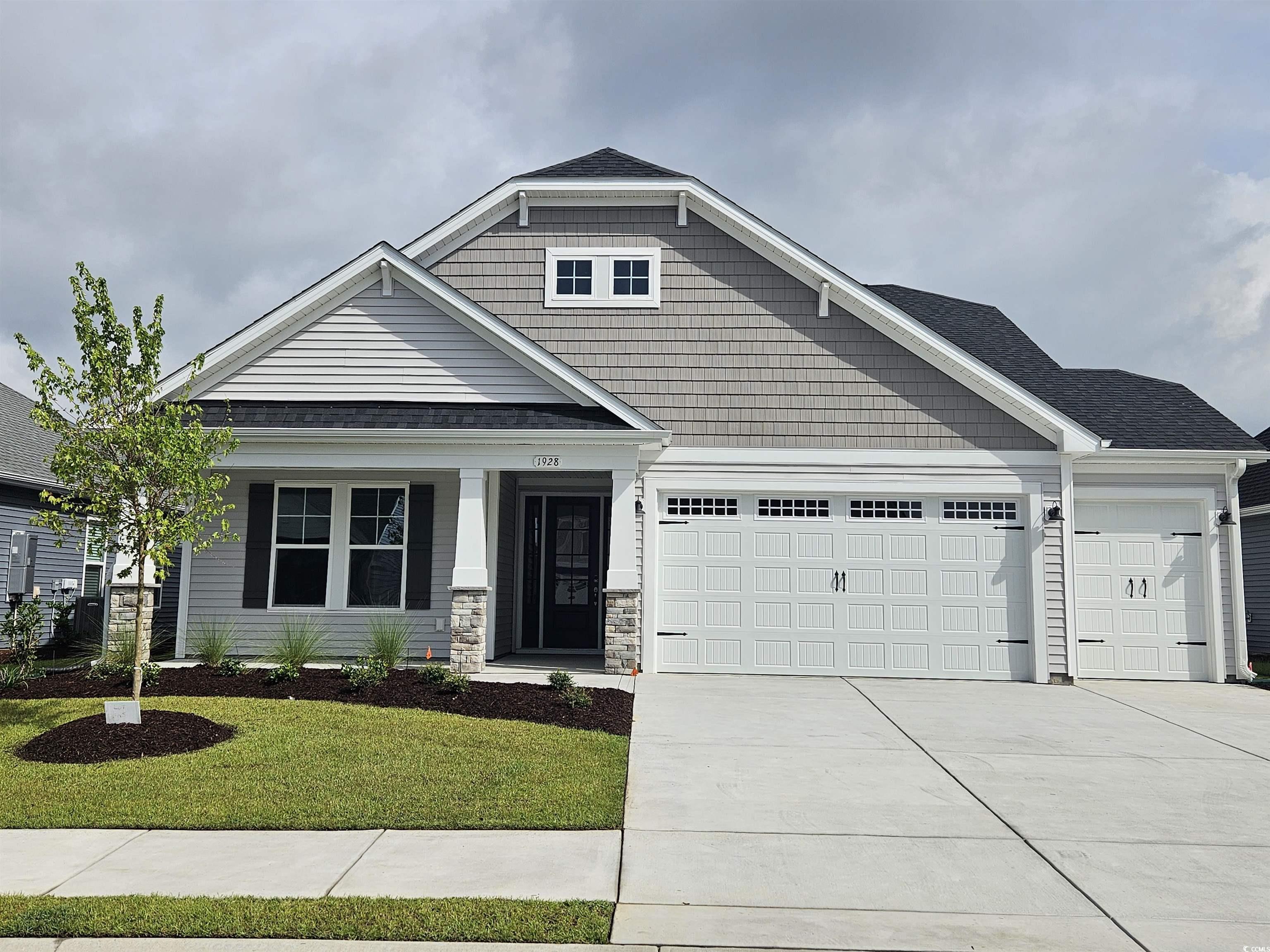 this 3152 heated sq ft home offers a front and a back porch to enjoy the sea breeze of the south carolina coast. this home has 3 bedrooms plus a study with glass french doors and an oversized loft upstairs. wide open concept for entertaining. there is a separate dining room with coffered ceiling and a breakfast room all open to the kitchen and great room. gourmet kitchen includes a gas stove and double wall ovens.  master bath features a tile walk in shower with a seat.  you can move in and have a place for your golf cart or classic car in smaller garage garage. this home is a must see today!! located in the sought after bridgewater community nestled in little river just minutes from cherry grove beach and north myrtle beach shopping.