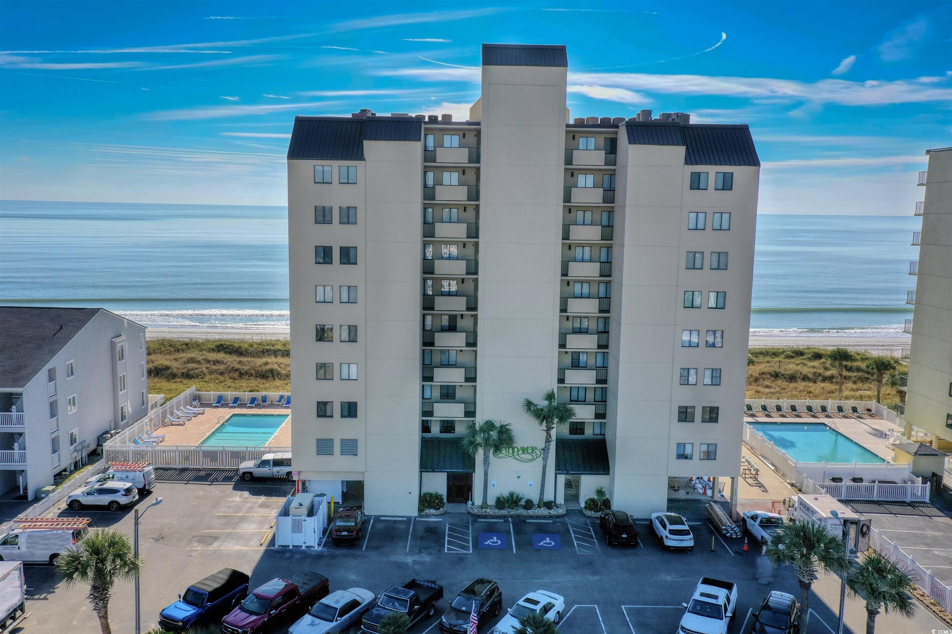amazing opportunity awaits with this direct oceanfront 3-bedroom, 2-bathroom end unit at spinnaker in the highly coveted windy hill section of north myrtle beach! situated on the third floor, unit 301 boasts an updated kitchen and bathrooms, a living area offering unobstructed oceanfront views, an additional bay window (unique to end units), and two balconies showcasing breathtaking ocean views. the kitchen is equipped with modern cabinets offering ample storage, a stylish backsplash, a full suite of appliances, and a generously sized breakfast bar. spinnaker's amenities include 2 elevators, secure building entry, a sizable oceanfront pool, and a delightful picnic/grilling area. conveniently positioned in north myrtle beach, close to barefoot landing, dining, shopping, golf courses, and a variety of entertainment attractions. whether seeking a beach retreat or an investment property, spinnaker presents an excellent choice!